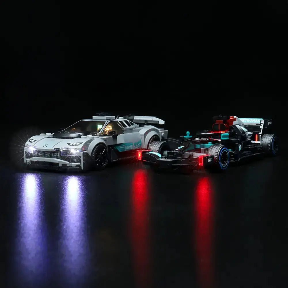 Kit d'éclairage pour LEGO® Speed ​​Champions Mercedes-AMG F1 W12 E Performance et Mercedes-AMG Project One #76909