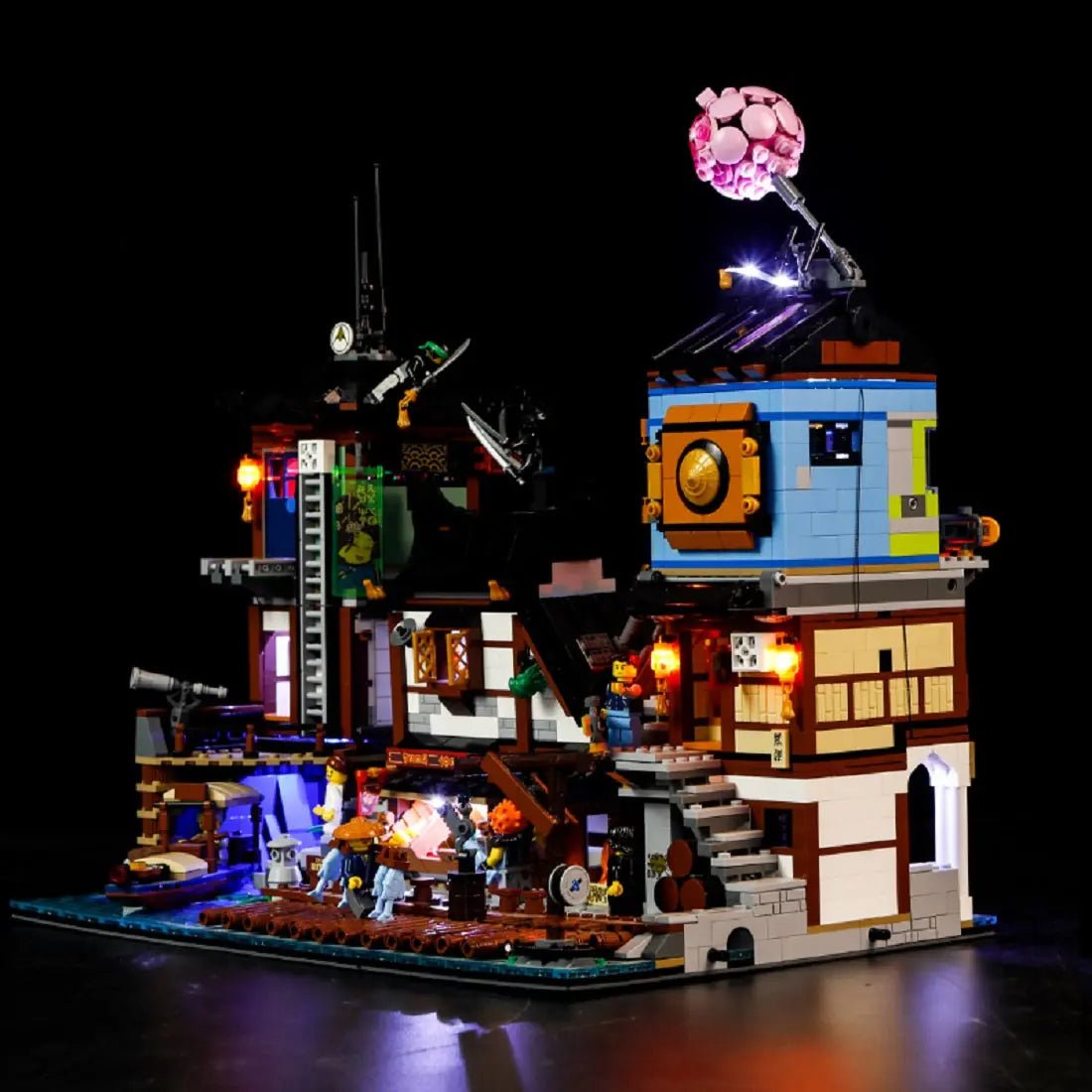 Light Kit for LEGO NINJAGO® City Docks 70657 - Bright My Bricks