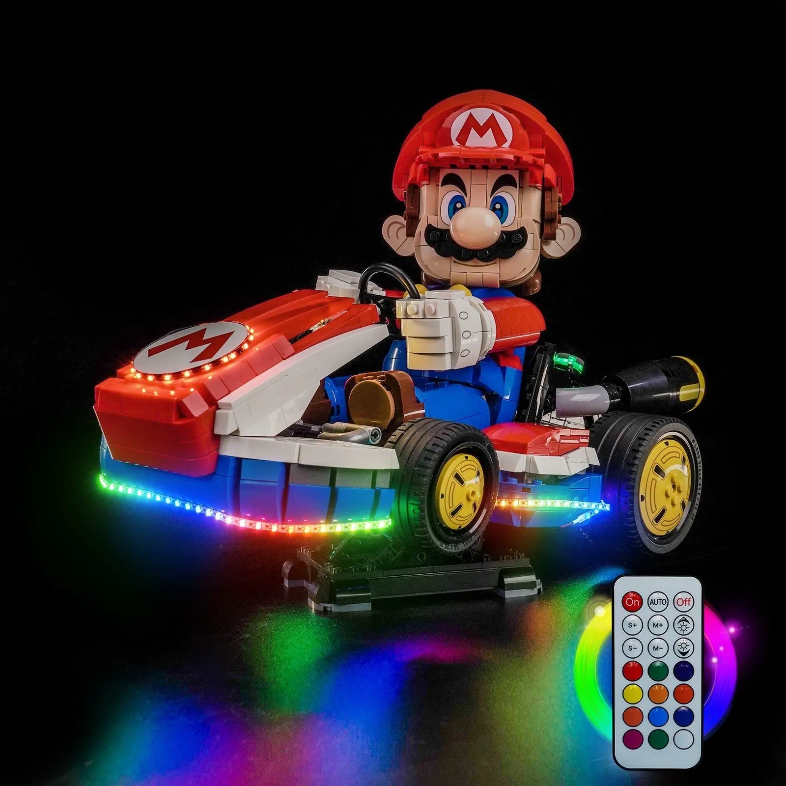 Light Kit for LEGO Super Mario Mario Kart – Mario & Standard Kart 72037 - Bright My Bricks