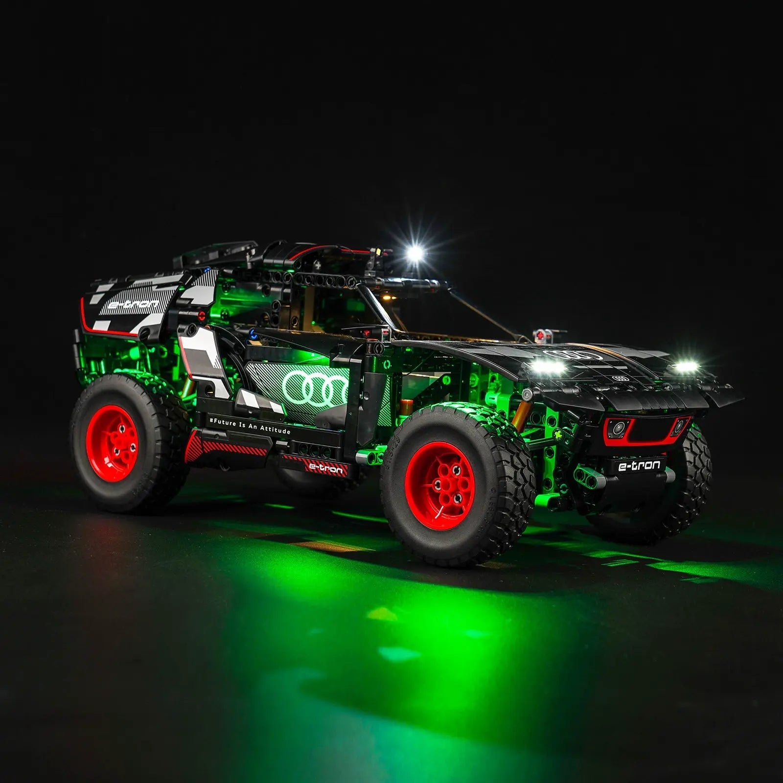 Kit d'éclairage pour LEGO® Technic™ Audi RS Q e-tron #42160 Version verte