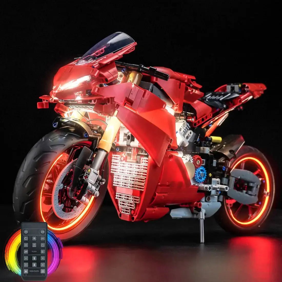 Light Kit for LEGO Technic Ducati Panigale V4 S Motorcycle 42107 - Bright My Bricks