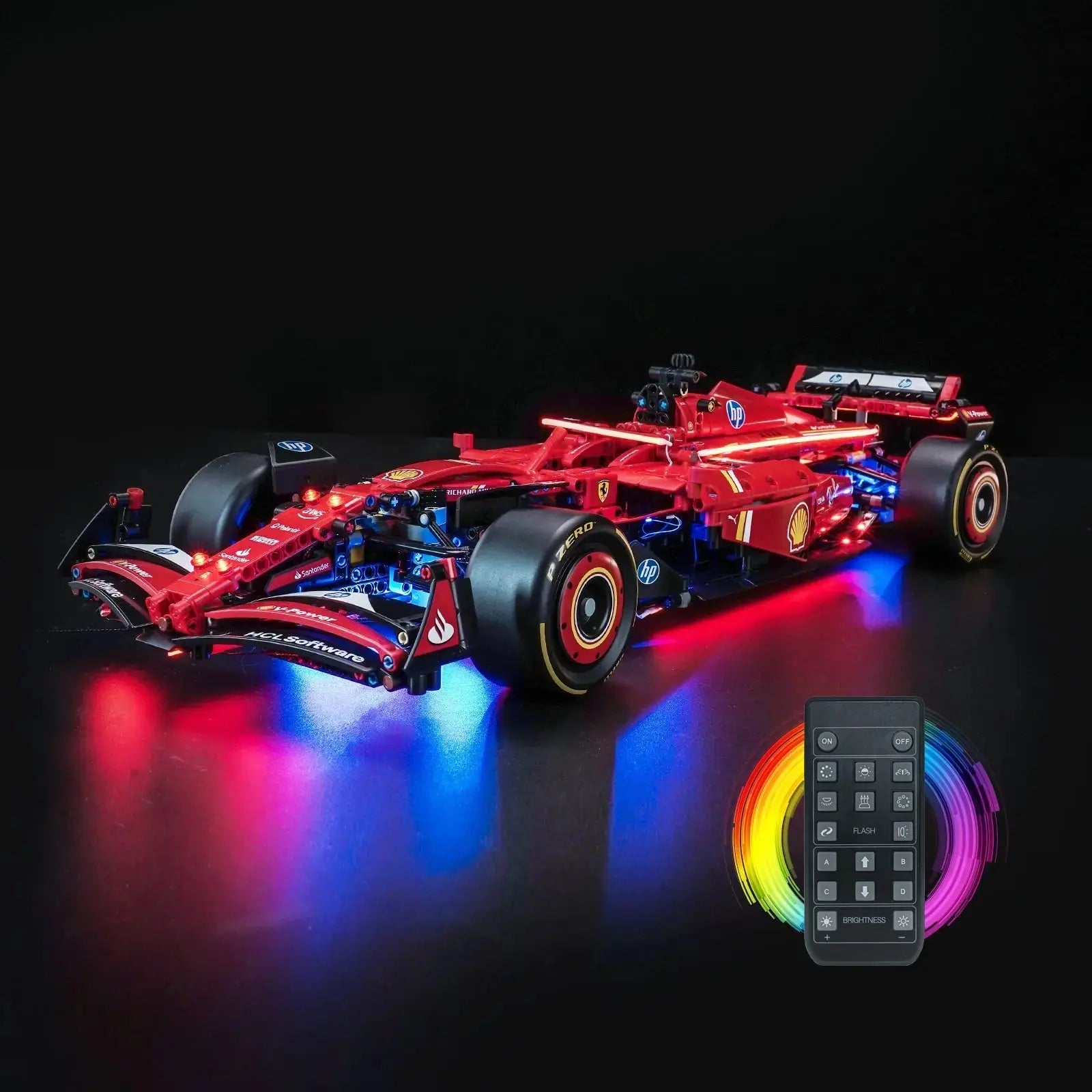 Light Kit for LEGO Technic Ferrari SF - 24 F1 Car 42207 - Bright My Bricks