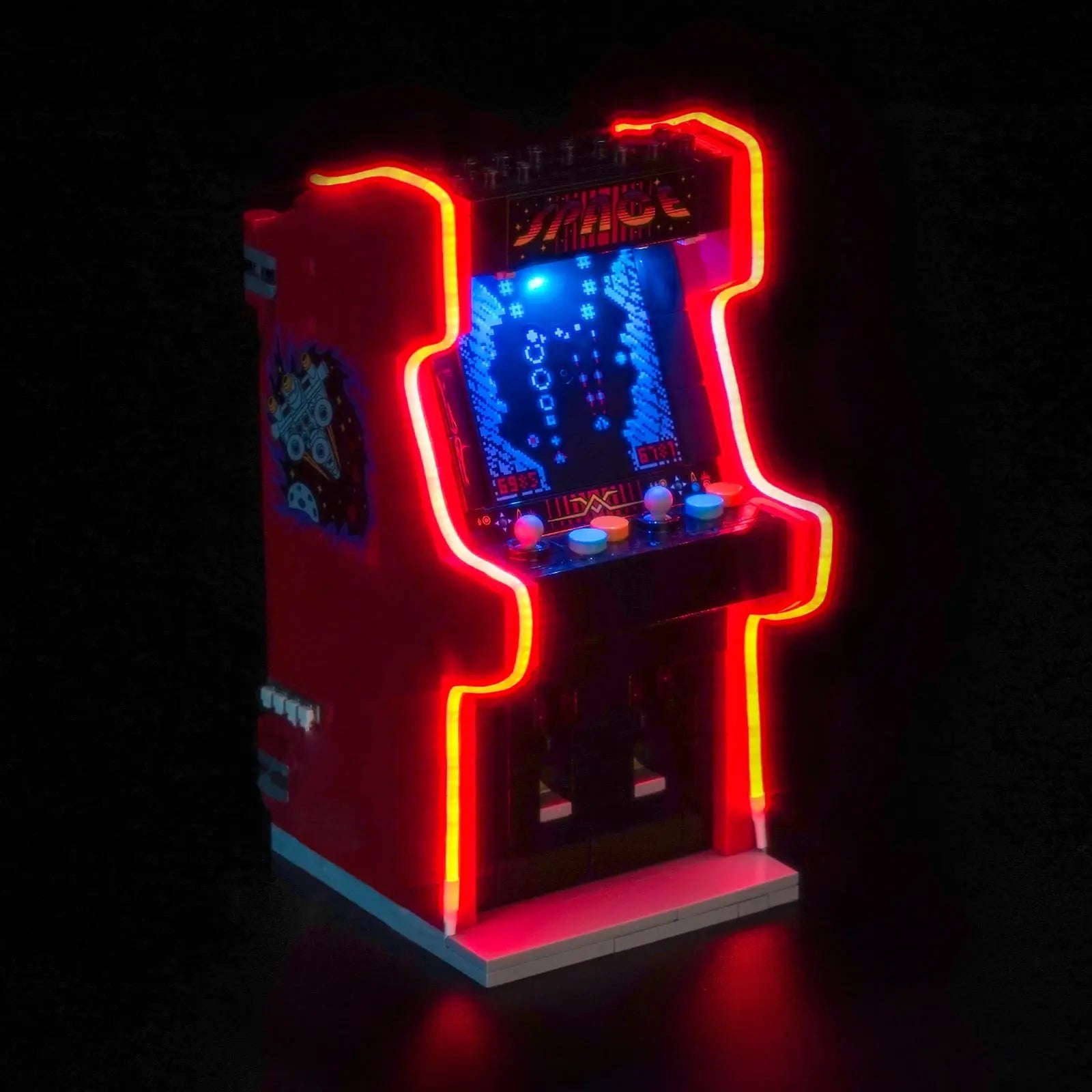 LEGO Arcade Machine #40805 with LED lights installed
