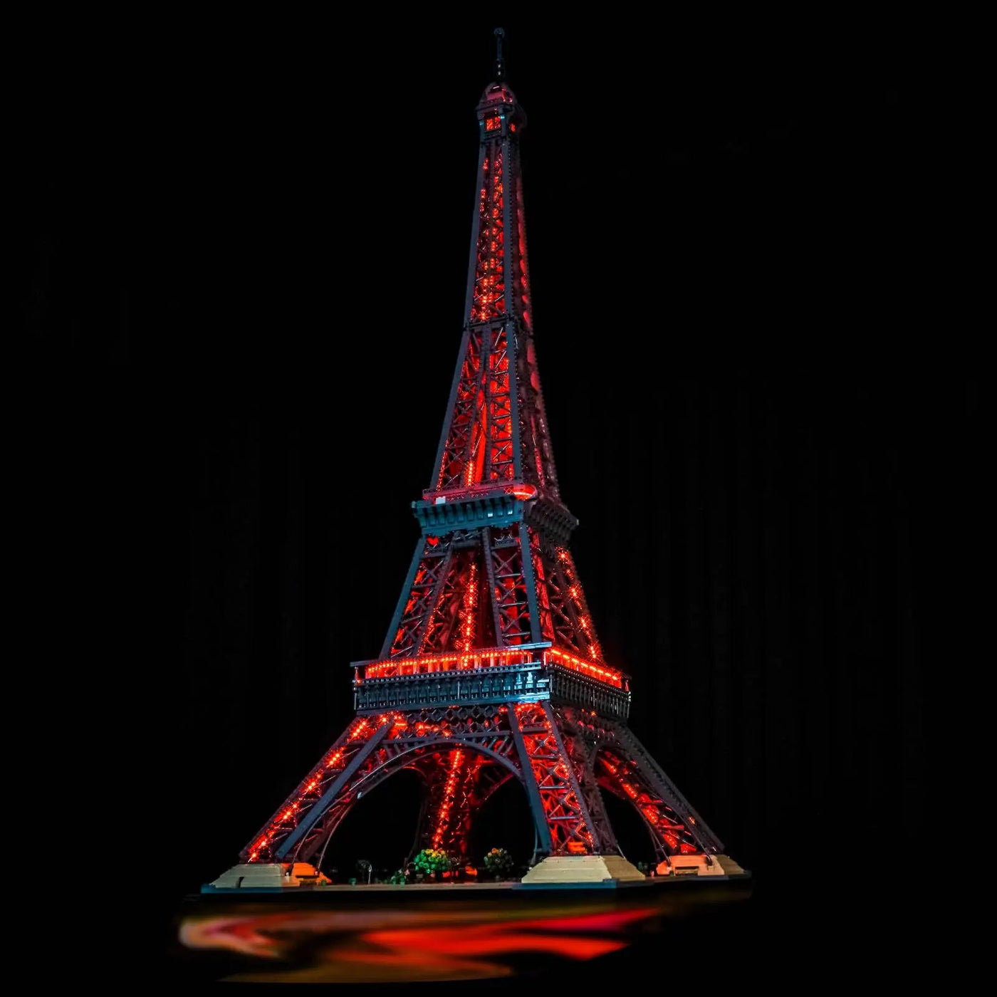 LEGO® Architecture Eiffel Tower #10307 — brightened interior detail (LED lighting kit)