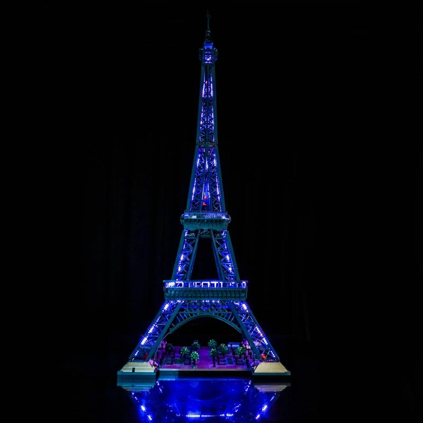 LEGO® Architecture Eiffel Tower #10307 — LED kit powered on (light kit)