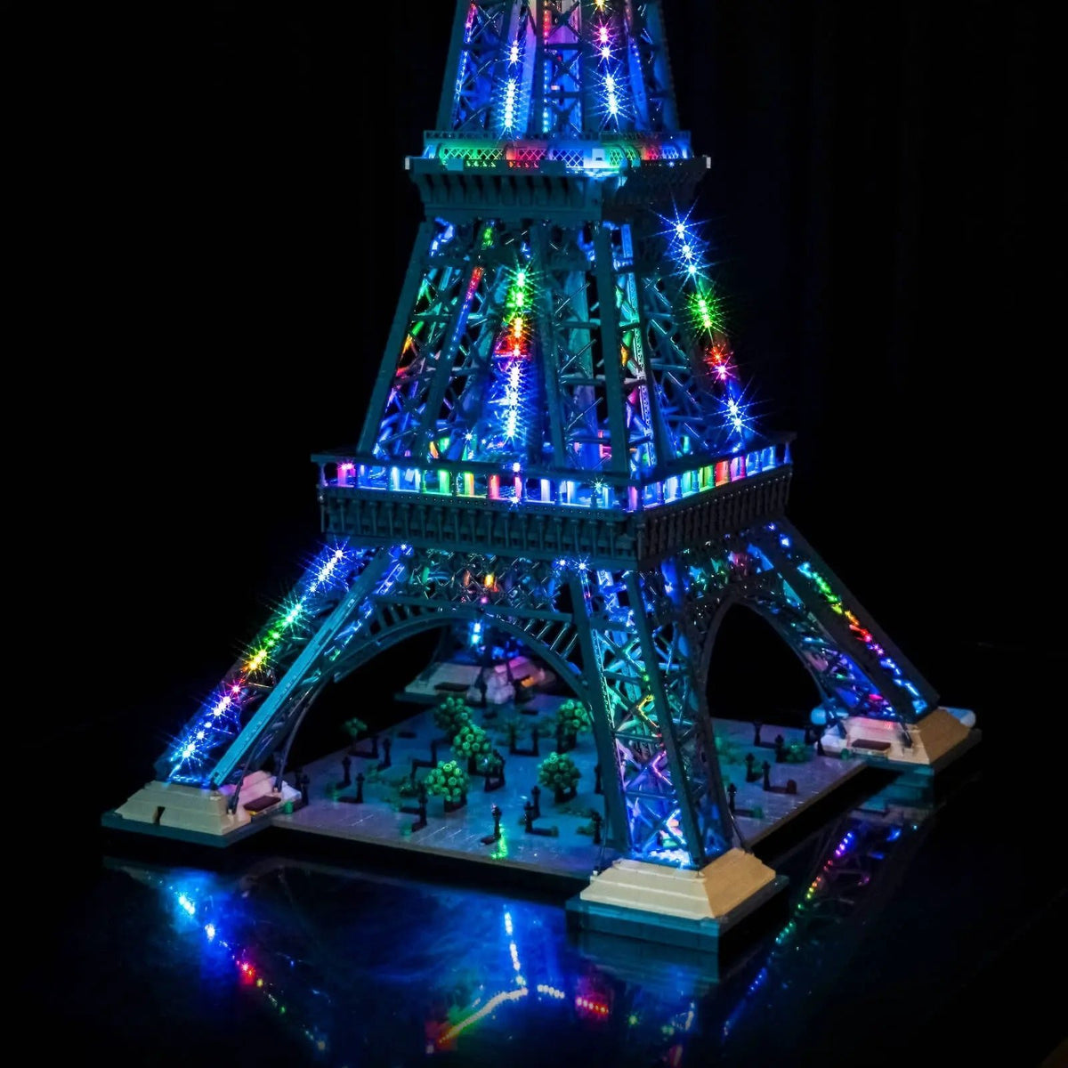 LEGO® Architecture Eiffel Tower #10307 — brightened interior detail (DIY LED light kit)