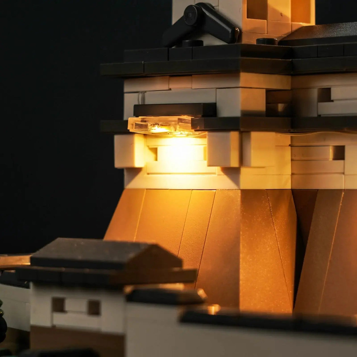 Bright My Bricks DIY LED light kit for LEGO® Architecture Himeji Castle #21060 — installed and glowing