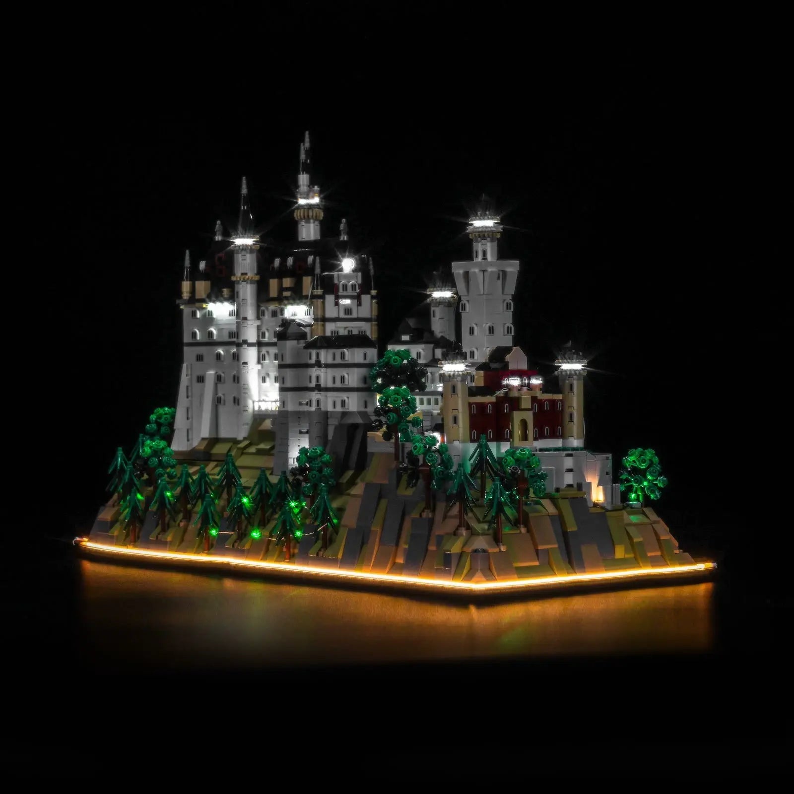 LED lights bring LEGO Architecture Neuschwanstein Castle #21063 to life