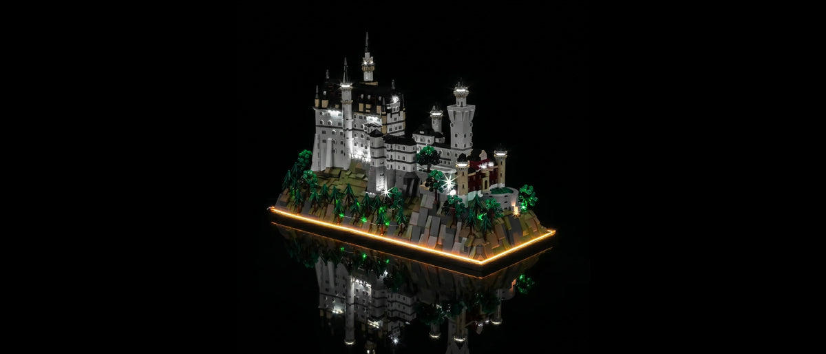 Ambiance de cour subtile — Kit LED pour LEGO® Le château de Neuschwanstein #21063