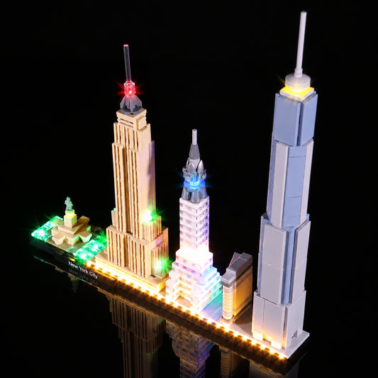 LEGO Architecture New York City #21028 with LED lights installed