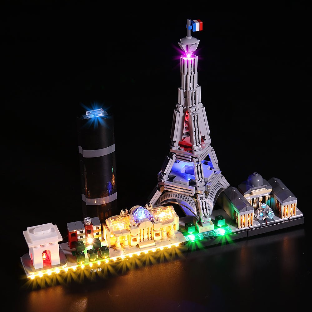 Light Kit LEGO Architecture Paris #21044 display view