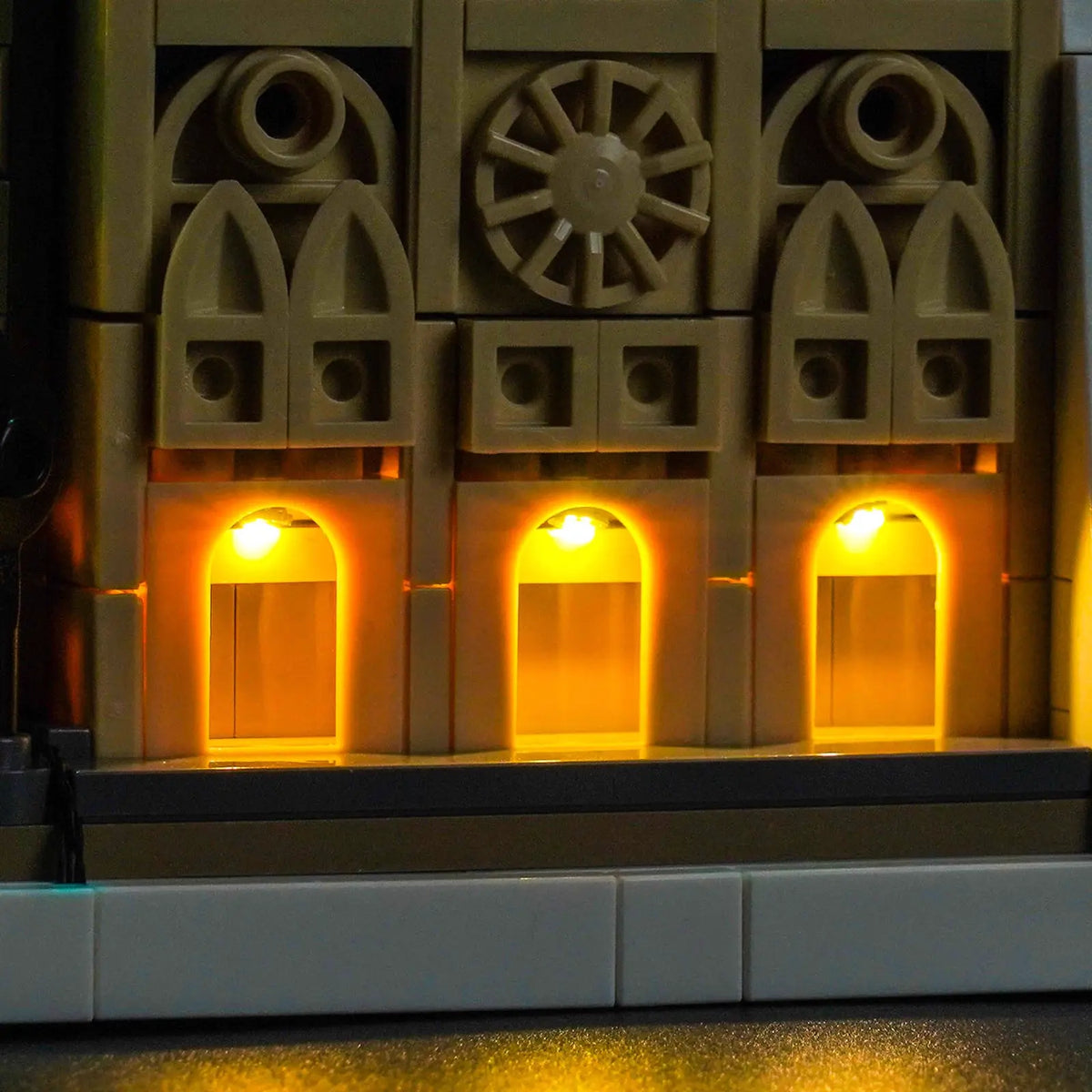 LEGO® Architecture Paris #21064 — warm LED glow detail (LED light kit)