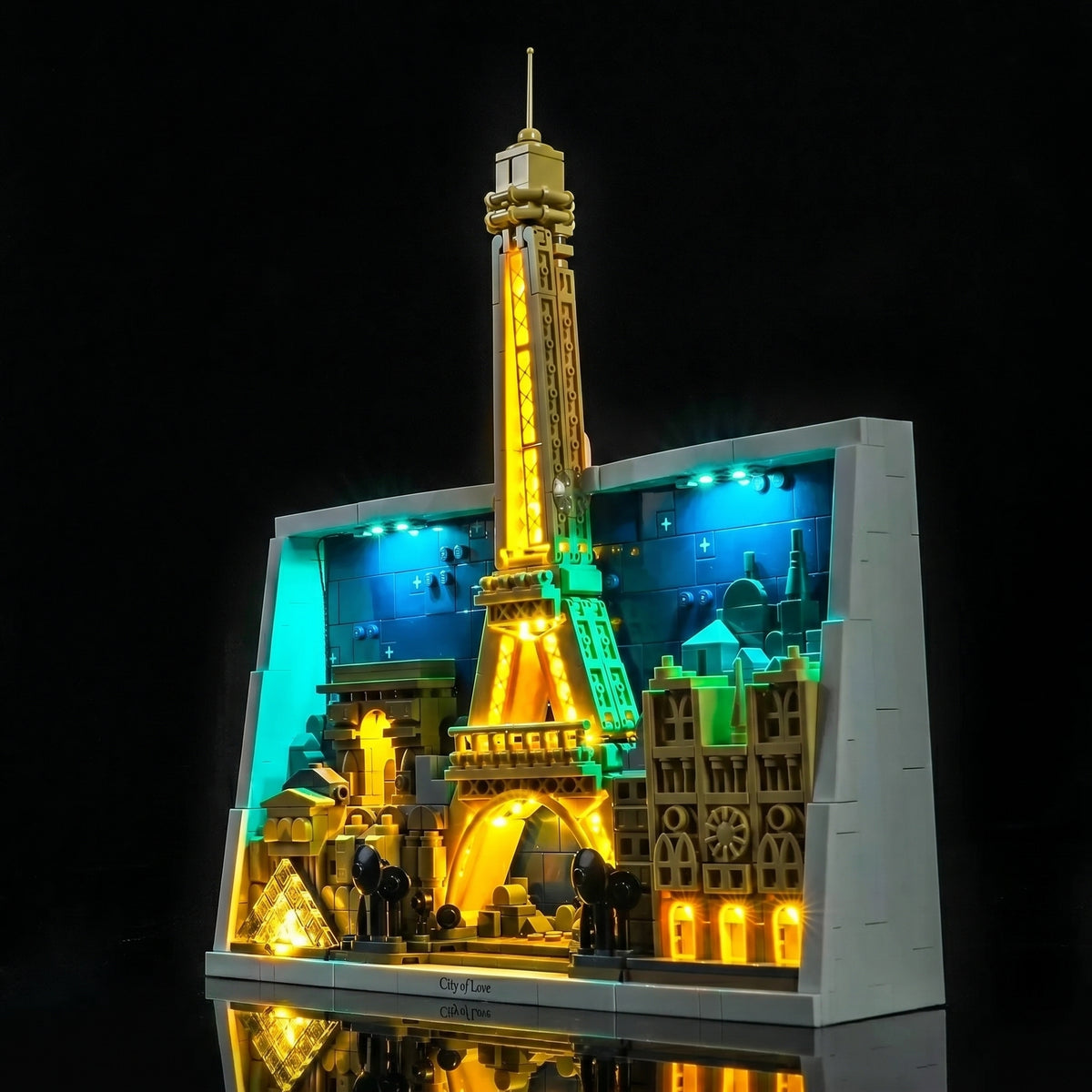 display light kit for LEGO® Architecture Paris #21064, night-mode display glow