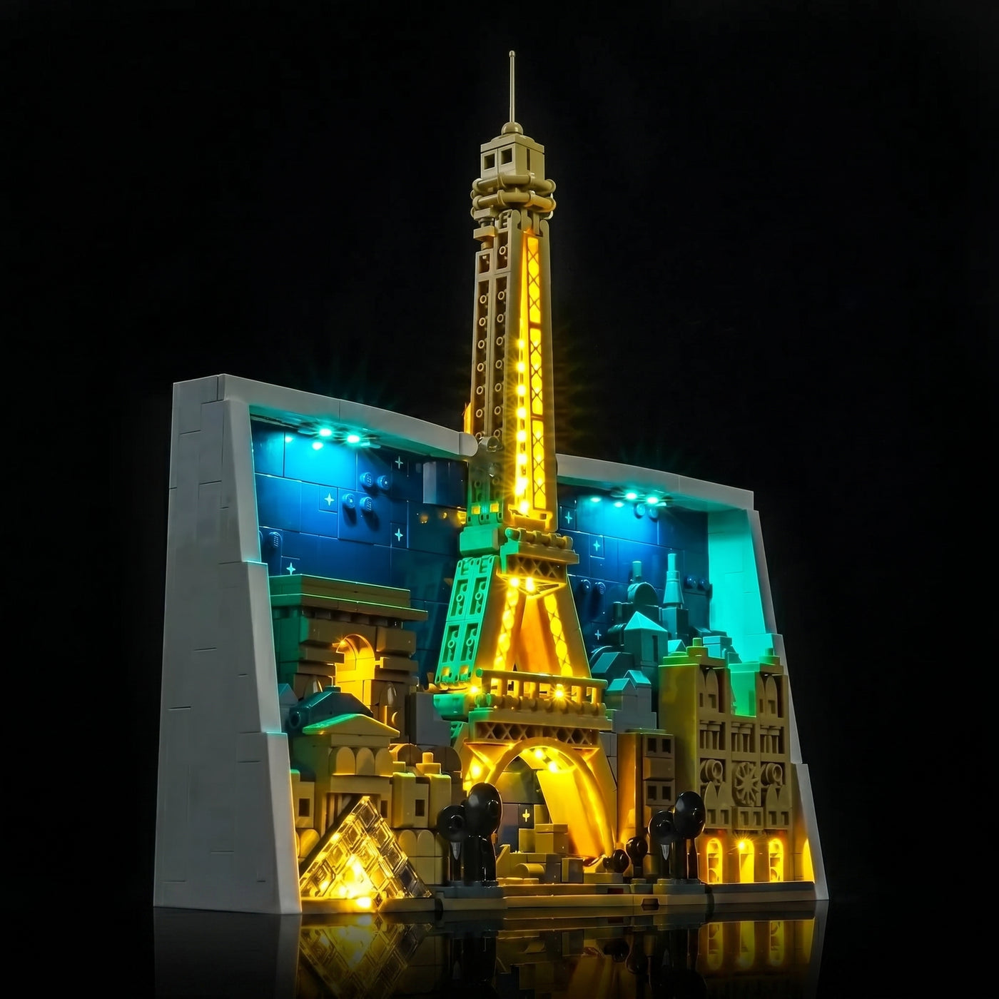 LEGO® Architecture Paris #21064 — LED strips and bricks detail (LED lighting kit)