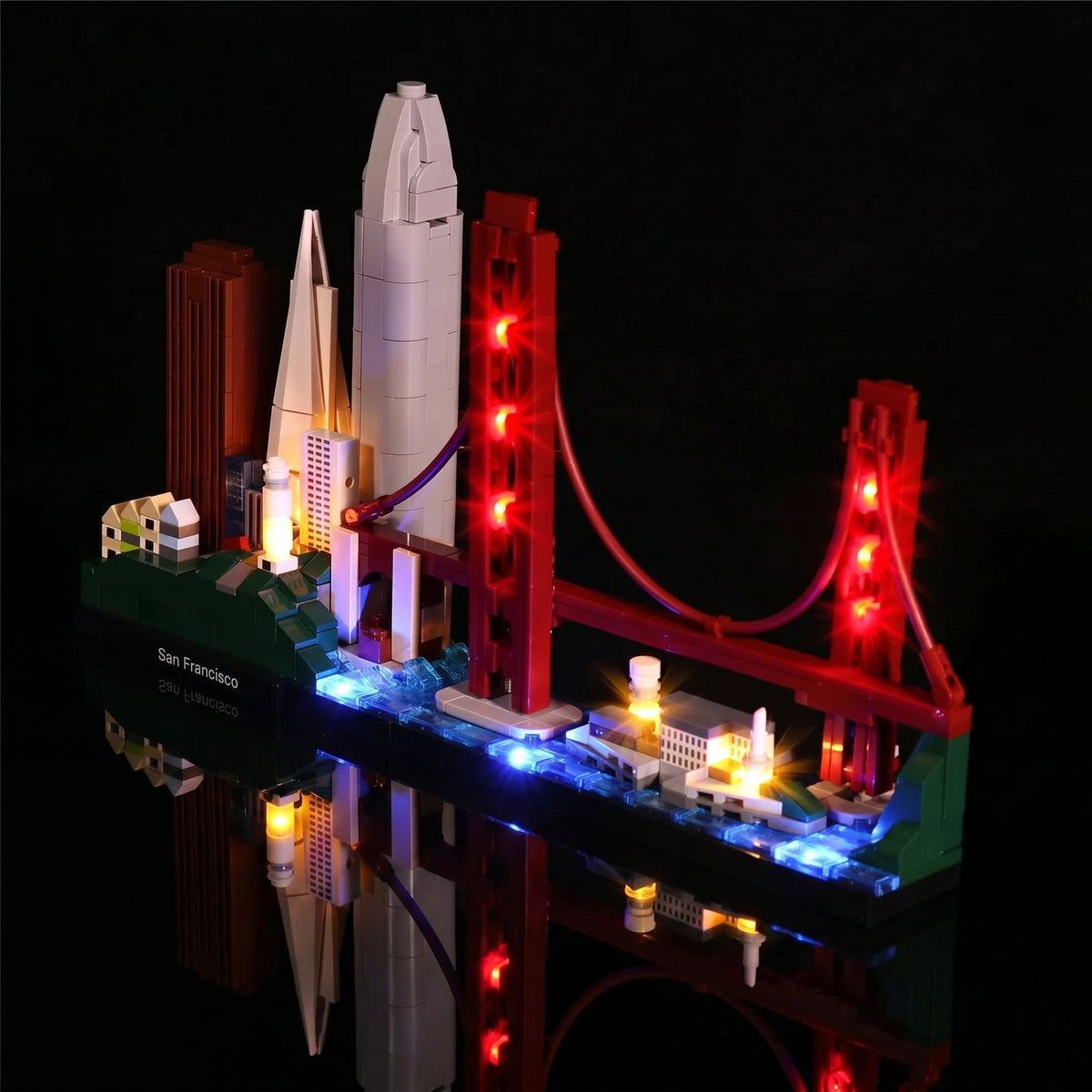 LEGO Architecture San Francisco #21043 LED lighting detail