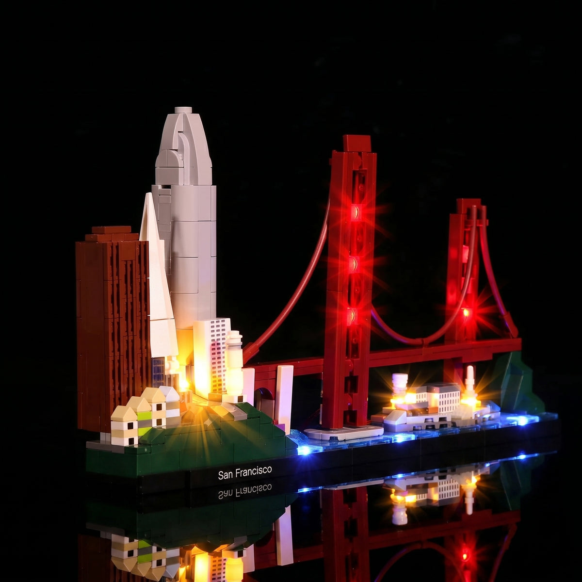 Light Kit LEGO Architecture San Francisco #21043 display view