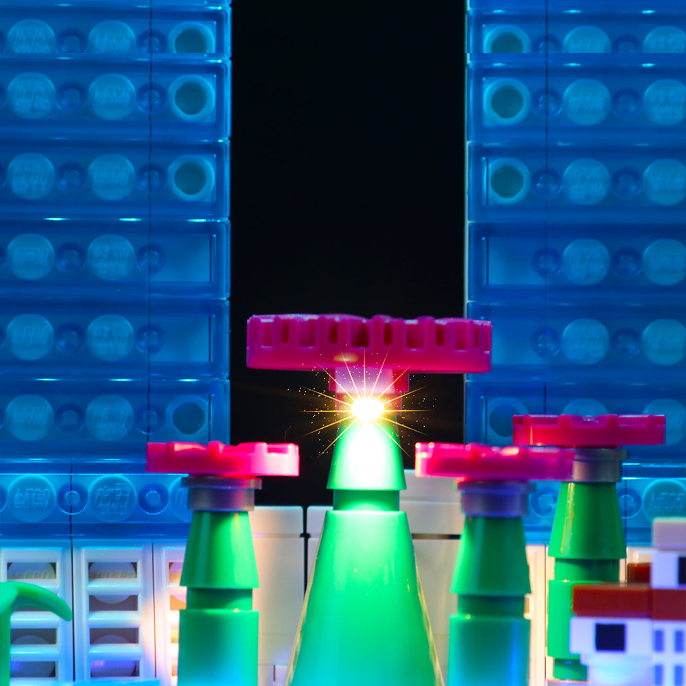 LEGO Architecture Singapore #21057 with LED lights installed