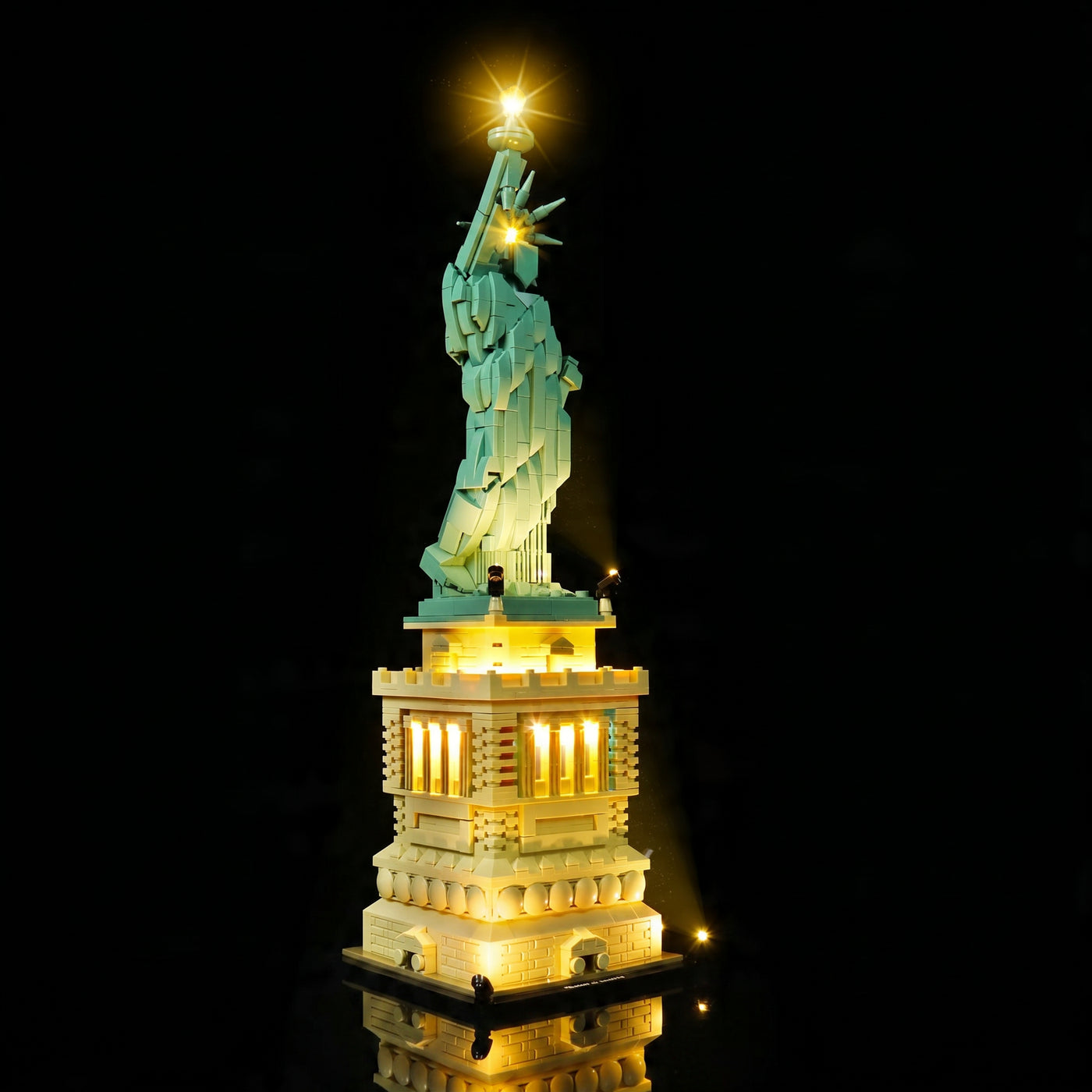 LED lighting kit for LEGO® Architecture Statue of Liberty #21042, brightened interior detail