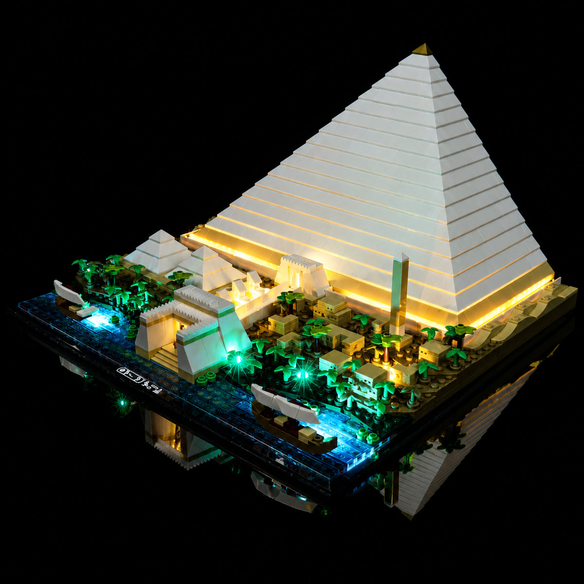 LEGO® Architecture The Great Pyramid of Giza #21058 — night-mode display glow (display light kit)