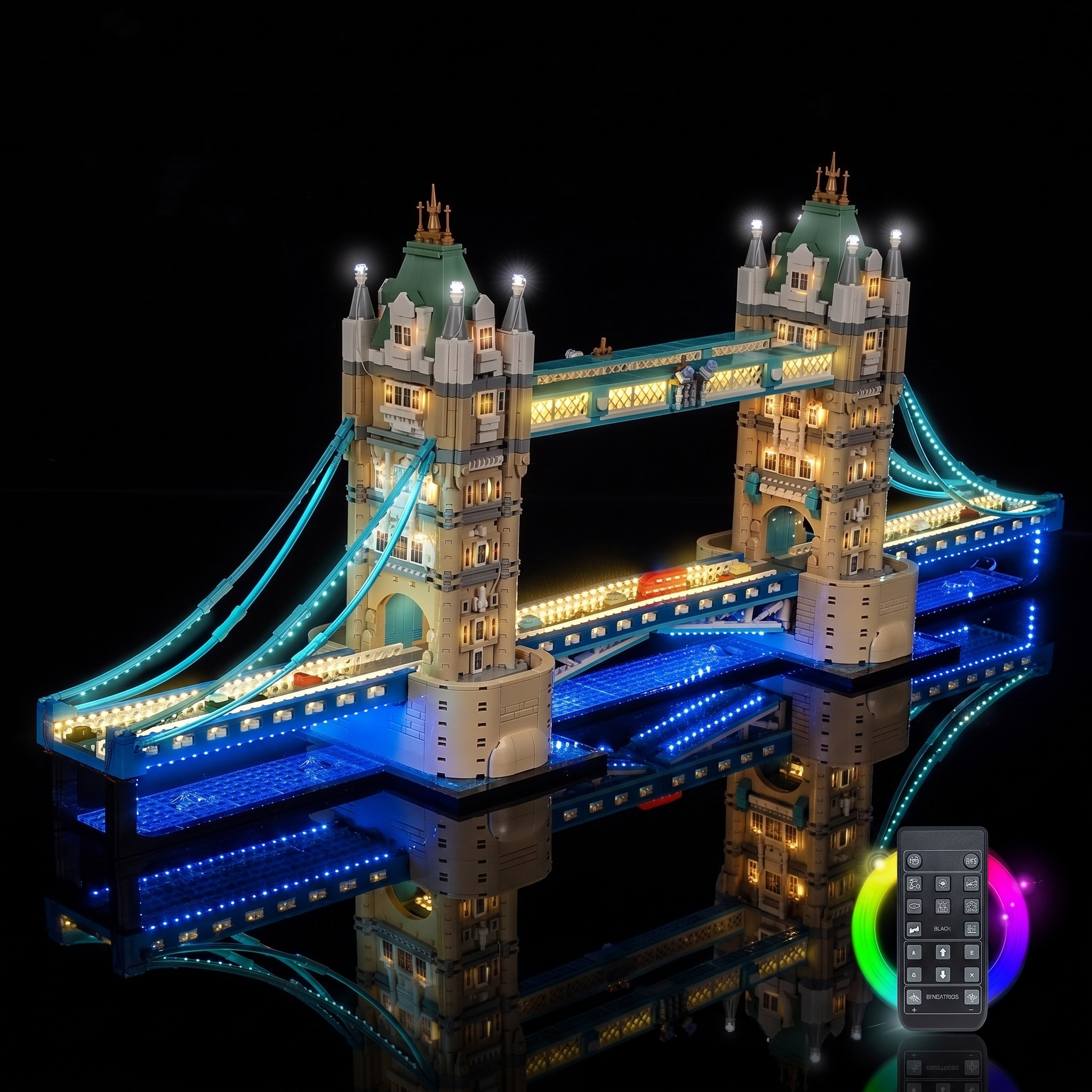 LED lights for LEGO® Architecture Tower Bridge #21067, close-up of the LED lighting detail