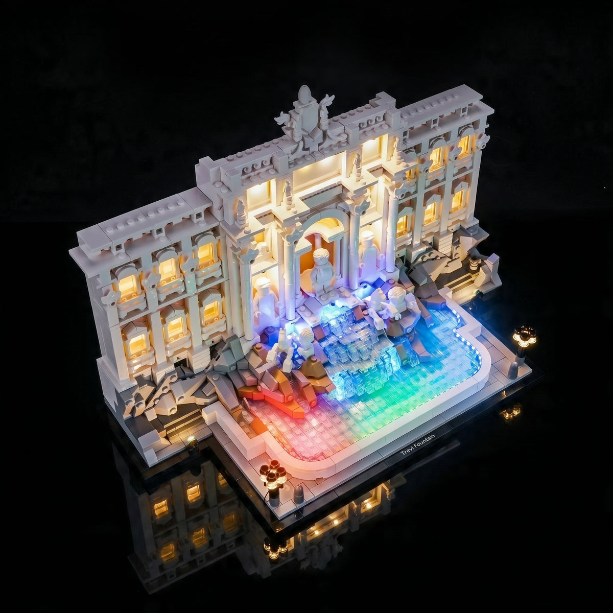 LED lights for LEGO® Architecture Trevi Fountain #21062, night-mode display glow
