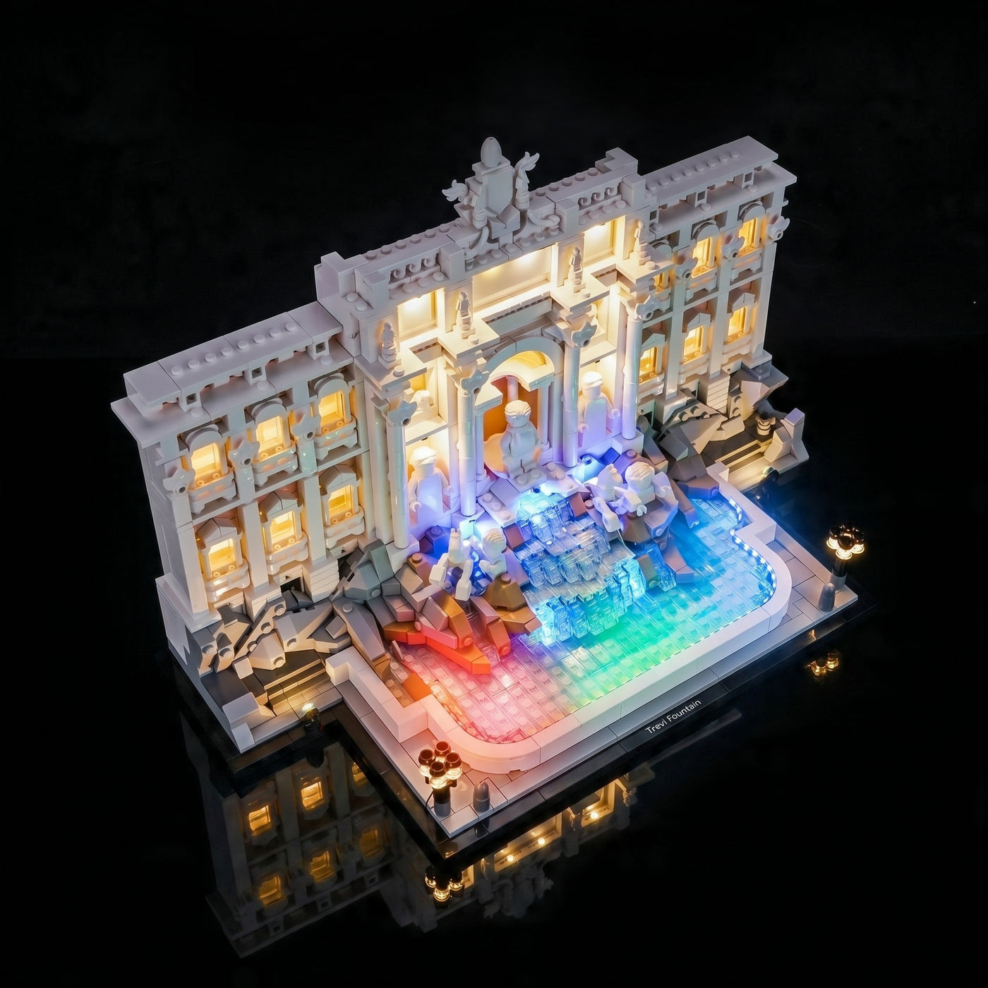 LED lights for LEGO® Architecture Trevi Fountain #21062, night-mode display glow