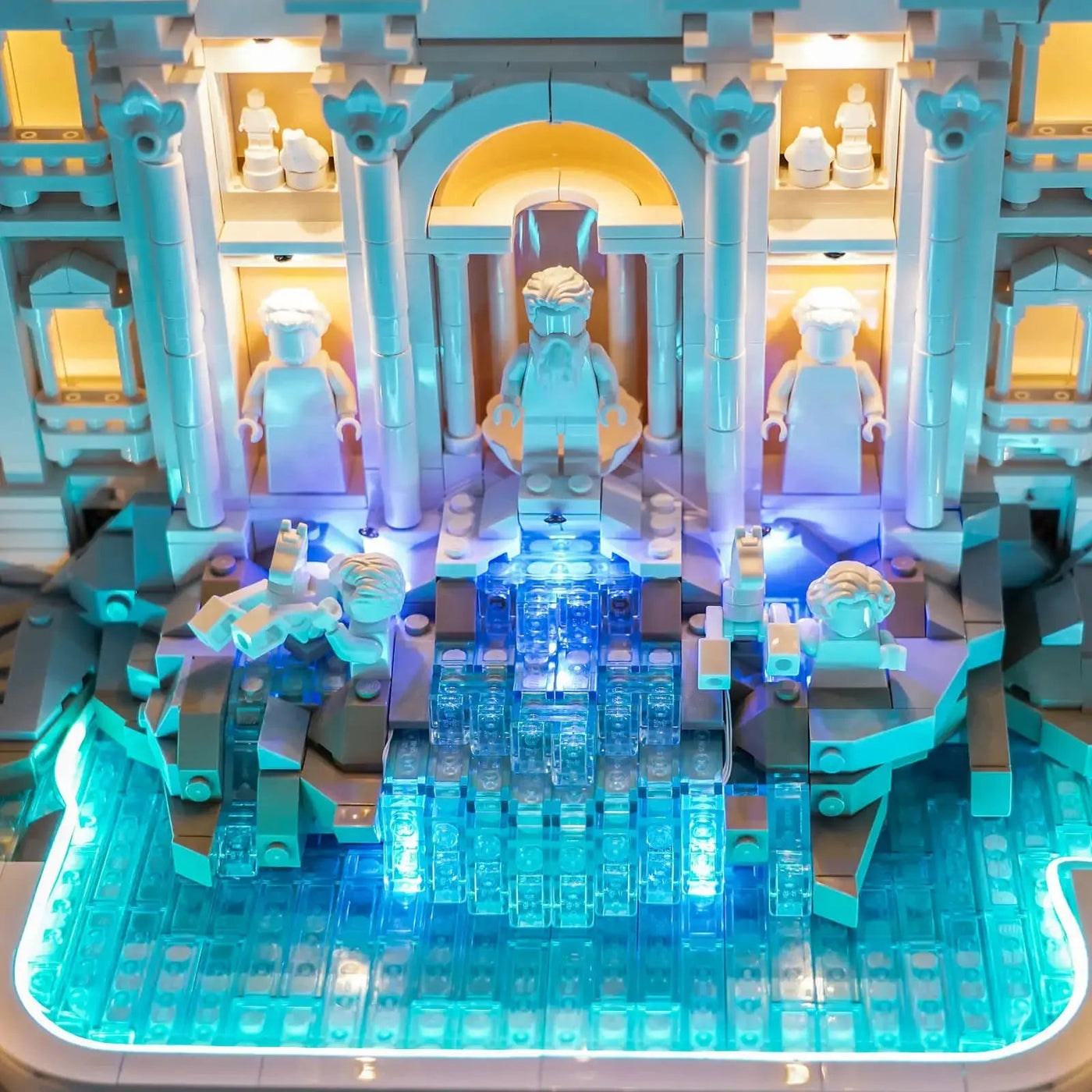 LEGO® Architecture Trevi Fountain #21062 — LED kit powered on (DIY LED light kit)