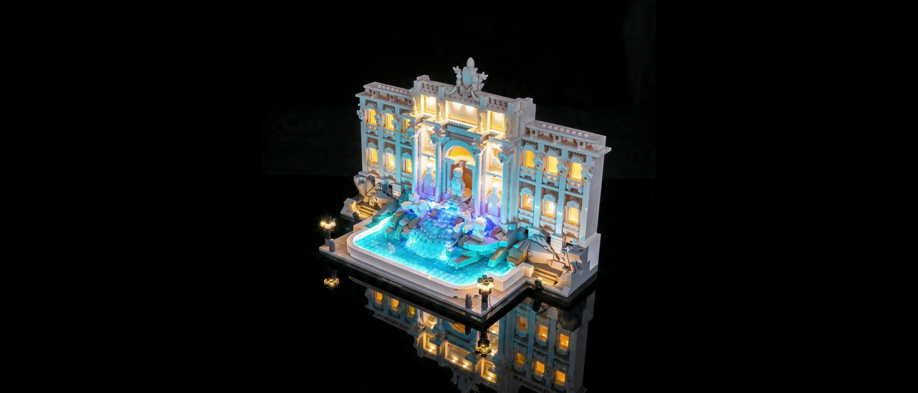 Kit LED pour LEGO® La fontaine de Trevi #21062 — lit with the LED light kit