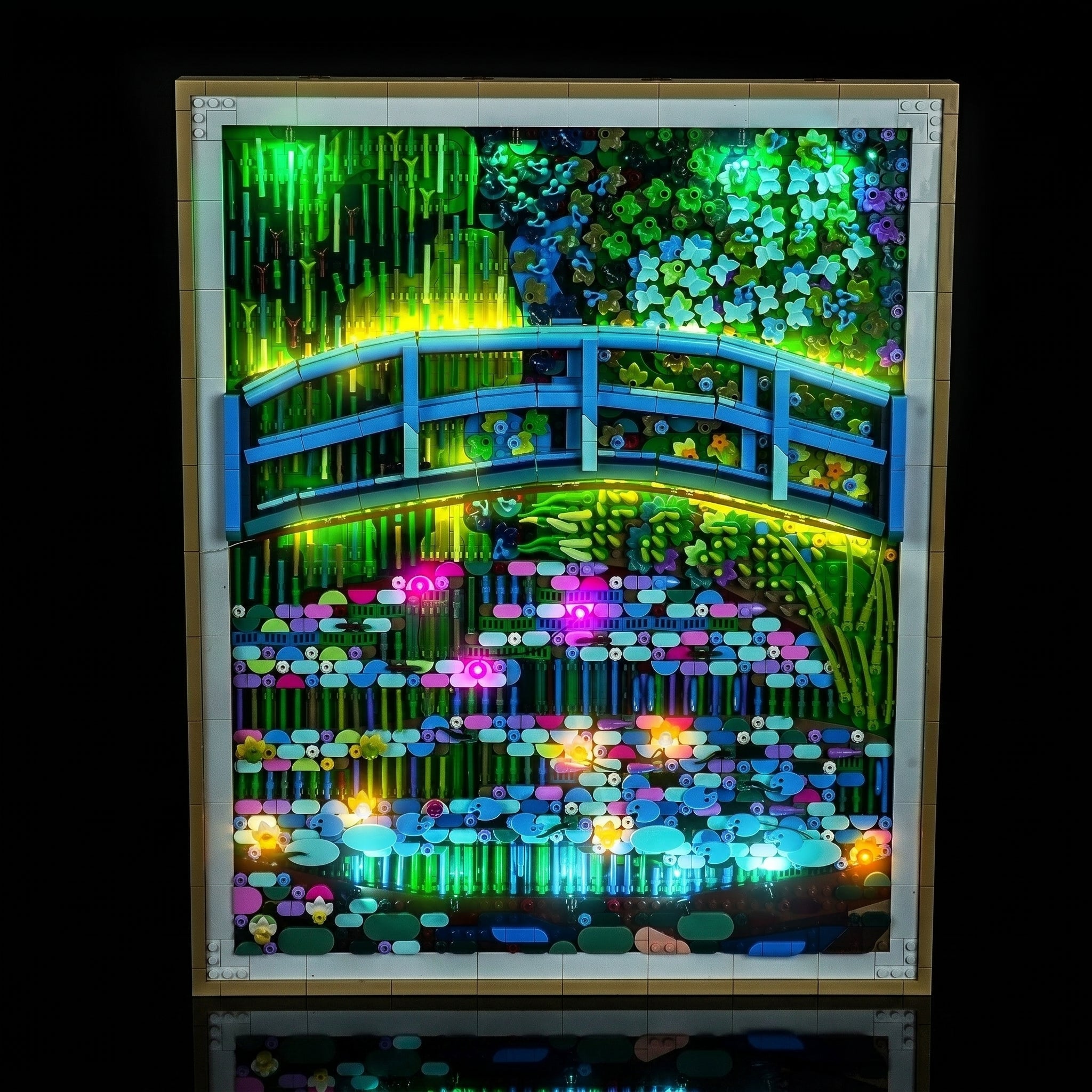 LEGO® Art Claude Monet #31220 — close-up of the LED lighting detail (DIY LED light kit)