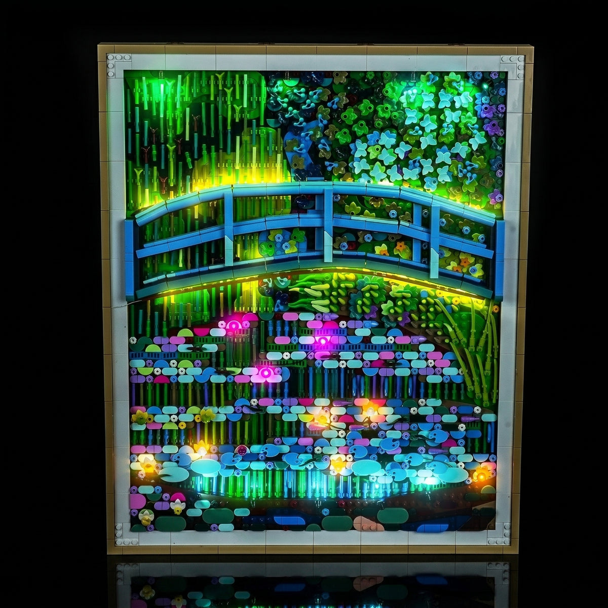 LEGO® Art Claude Monet #31220 — close-up of the LED lighting detail (DIY LED light kit)