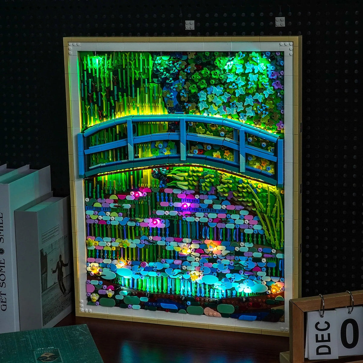 lighting effect on the build: Bright My Bricks USB-powered LED light kit for LEGO® Art Claude Monet #31220