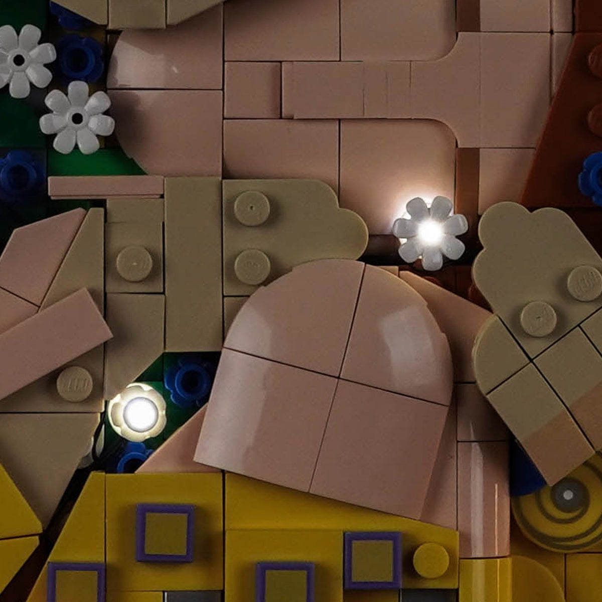 LED lights for LEGO® Art Gustav Klimt – The Kiss #31221, grazing light across the flower meadow