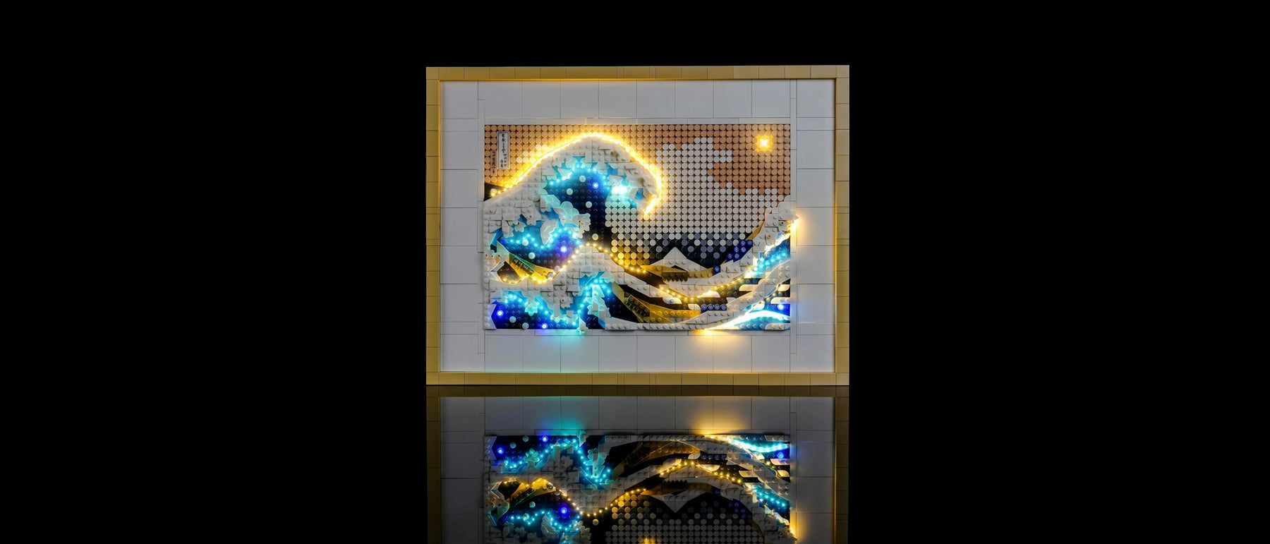 LED-Beleuchtungsset für LEGO® Hokusai – Große Welle #31208 — lit with the LED light kit