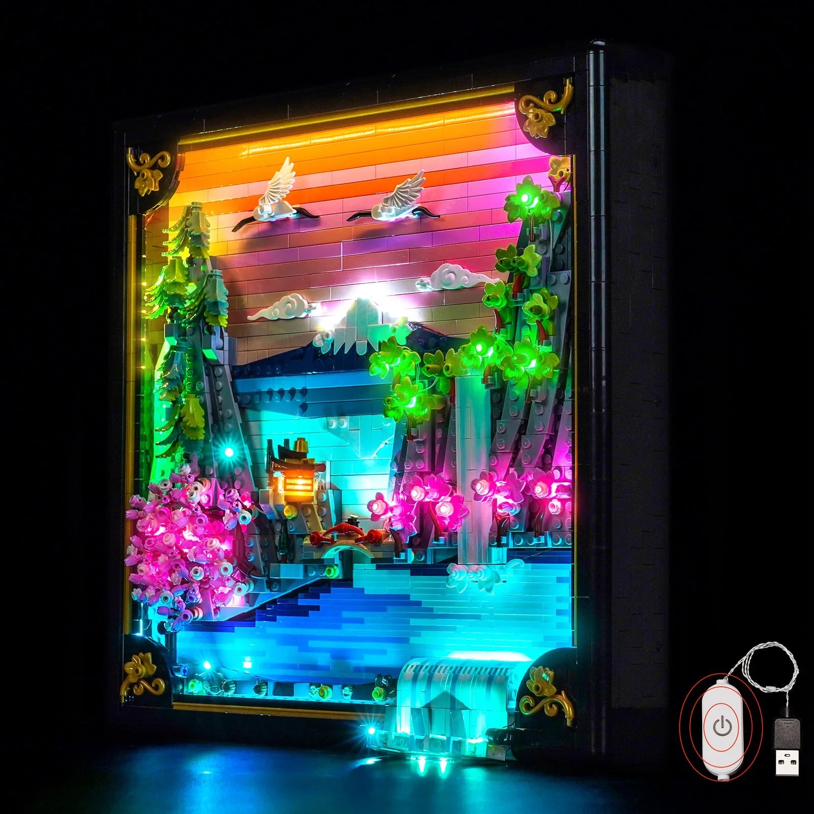 Light Kit for LEGO Art Japanese Cherry Blossom Landscape #31218 - Bright My Bricks