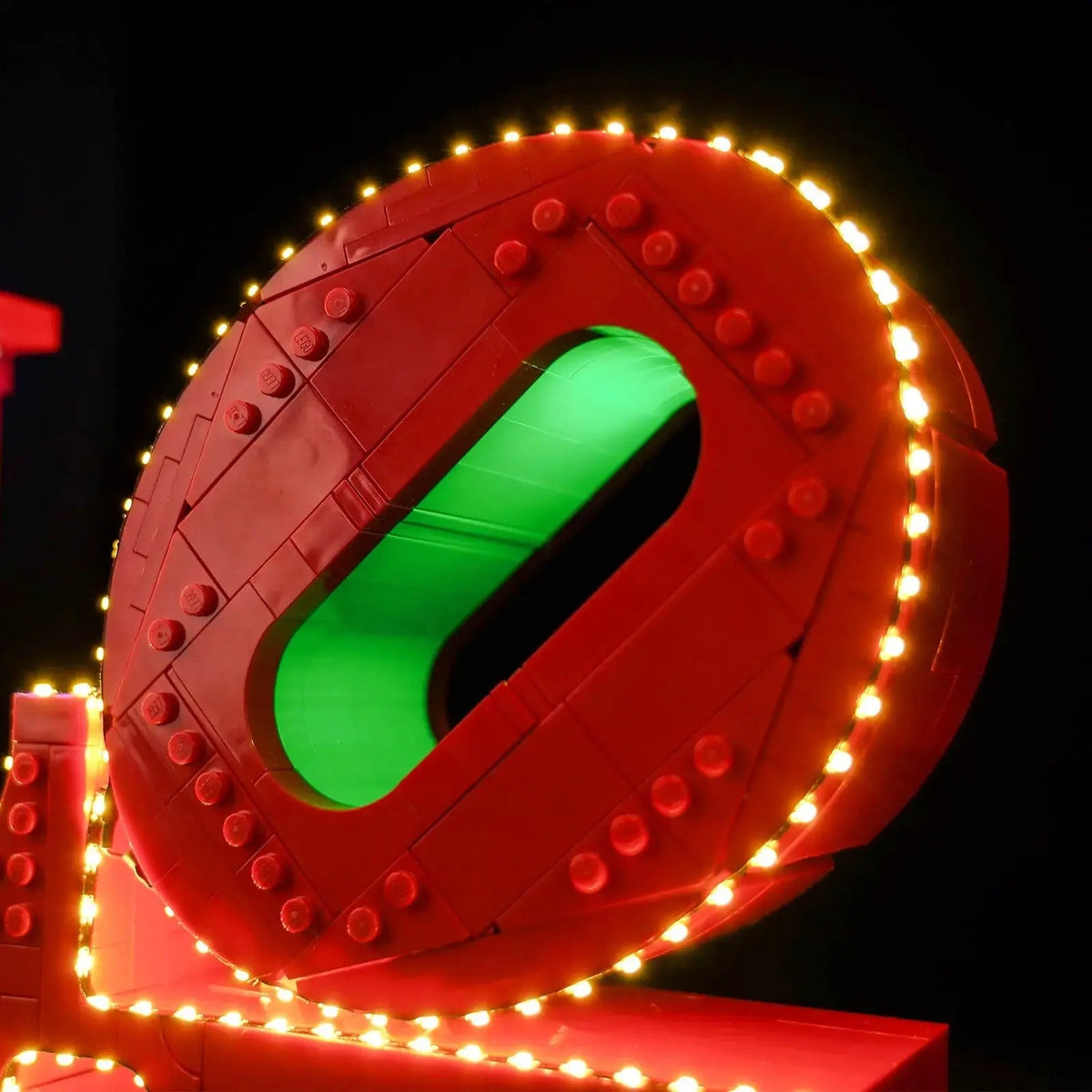 LEGO® Art LOVE #31214 — LED kit powered on (LED lighting kit)