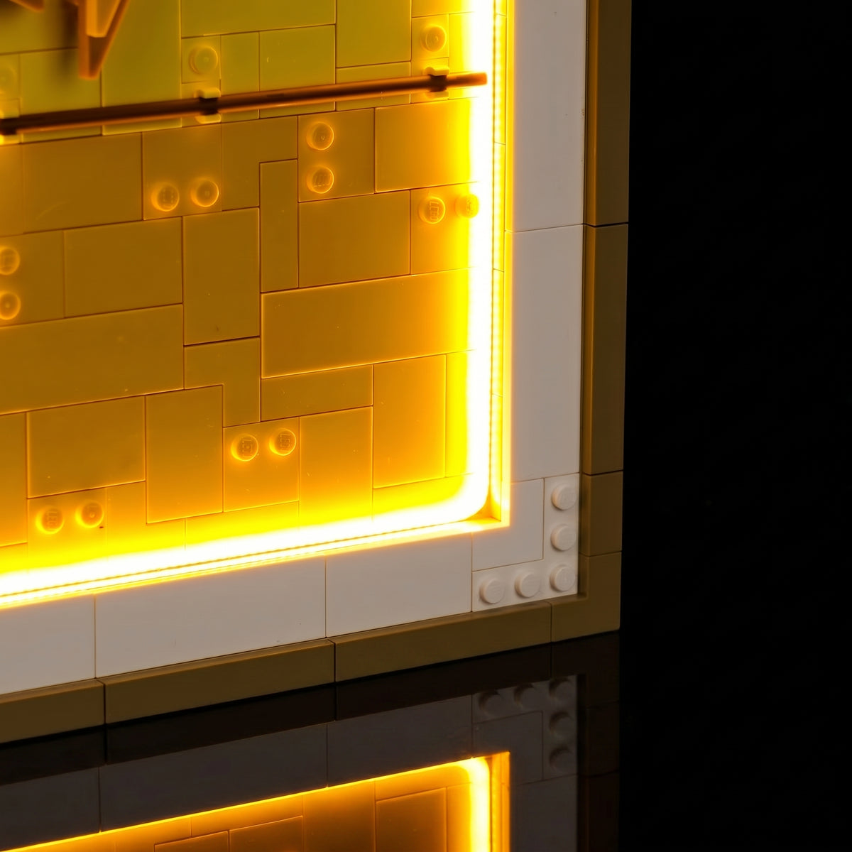 LED kit powered on: Bright My Bricks LED light kit for LEGO® Art Vincent van Gogh Sunflowers #31215