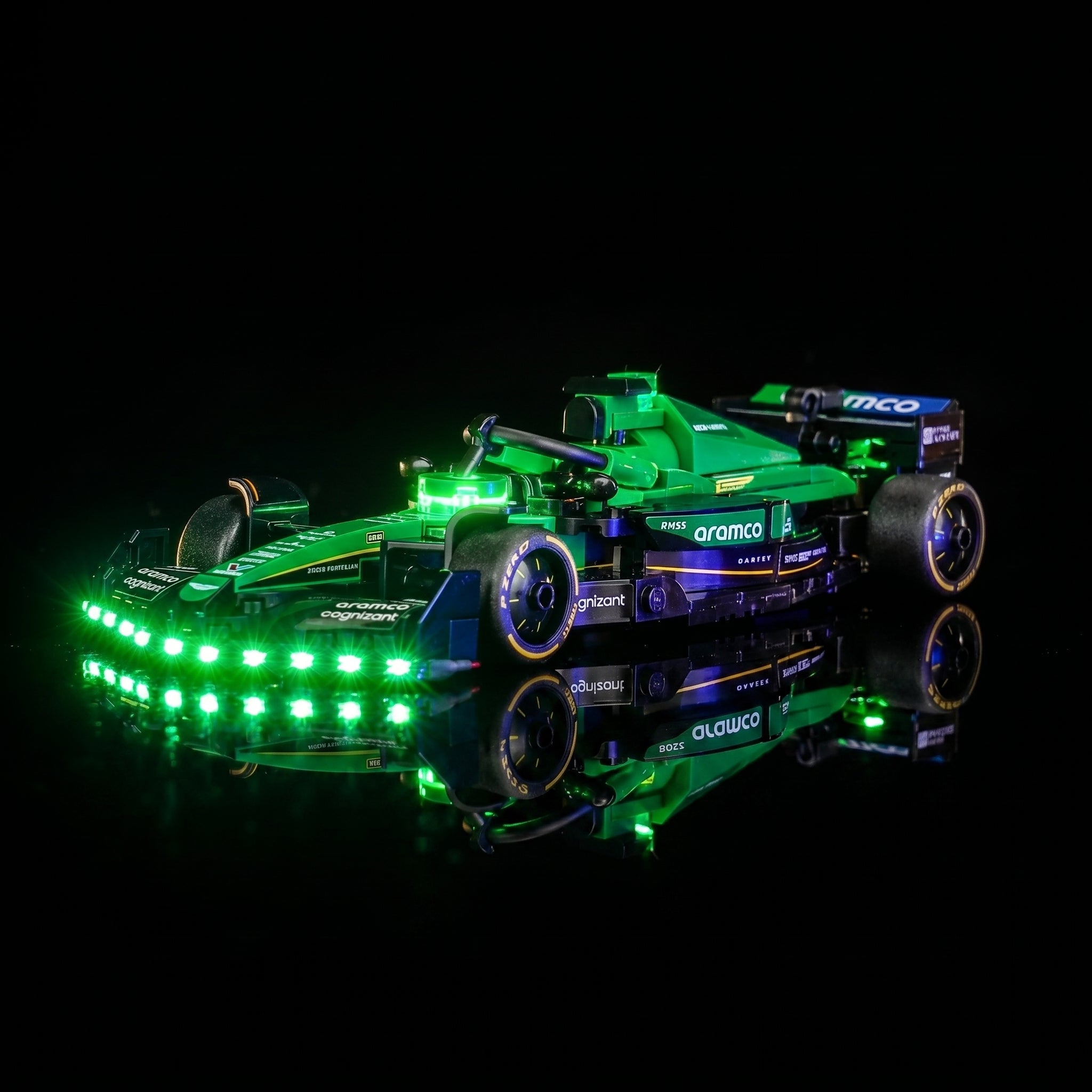 LED light kit for LEGO® Aston Martin Aramco F1 AMR24 Race Car #77245 | Bright My Bricks