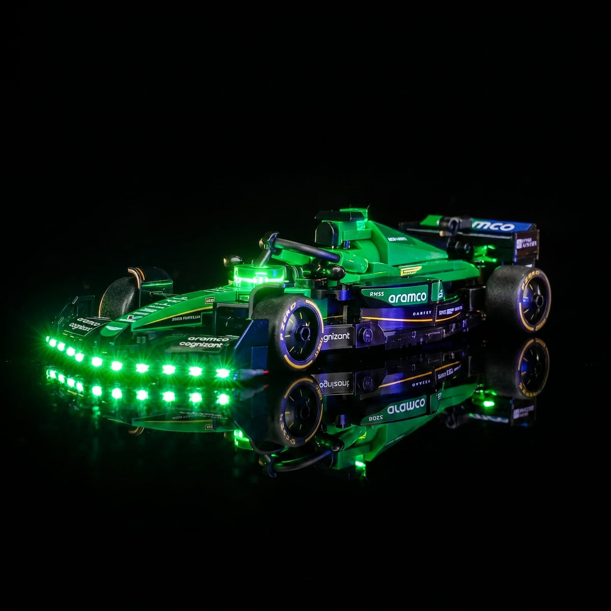 LED light kit for LEGO® Aston Martin Aramco F1 AMR24 Race Car #77245 | Bright My Bricks