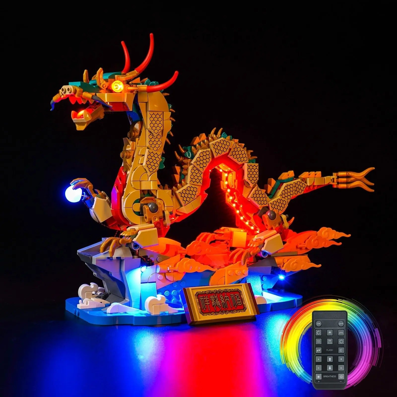 Light Kit for LEGO Auspicious Dragon #80112 - Bright My Bricks