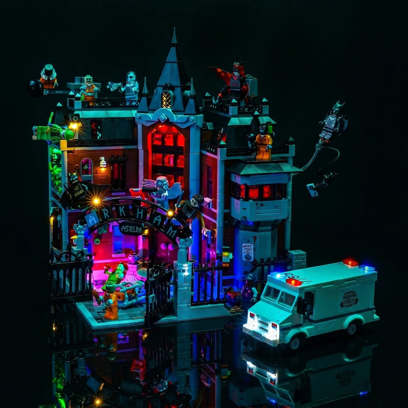 LED lights for LEGO® Batman Arkham Asylum #76300, night-mode display glow