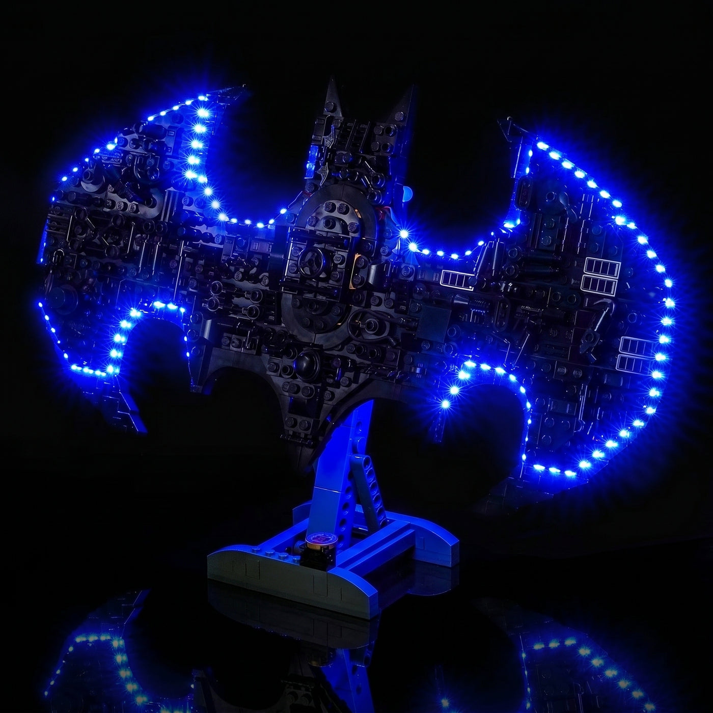 Bright My Bricks LED light kit for LEGO® Batman Logo #76330 — LED strips and bricks detail