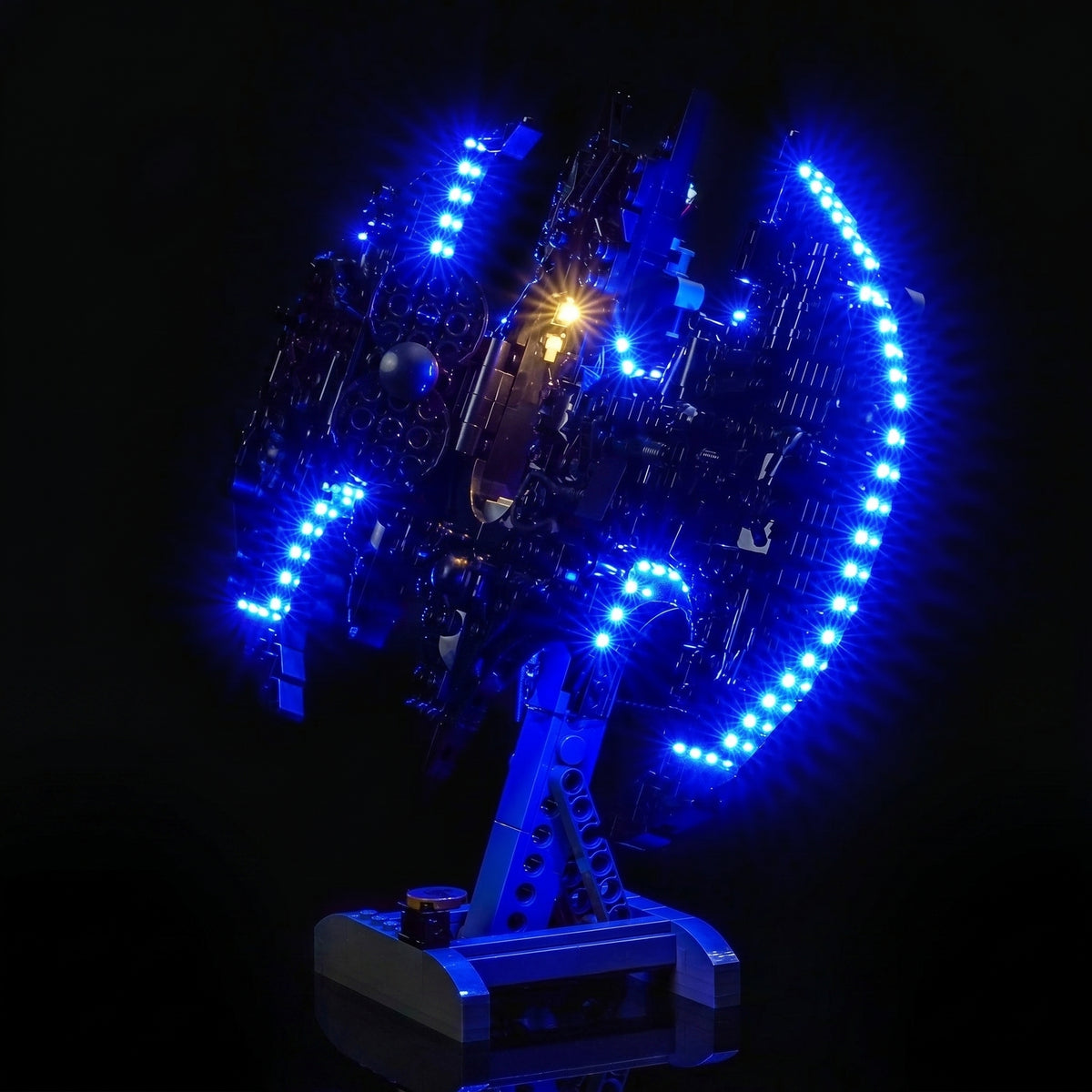 LED lighting kit for LEGO® Batman Logo #76330, brightened interior detail