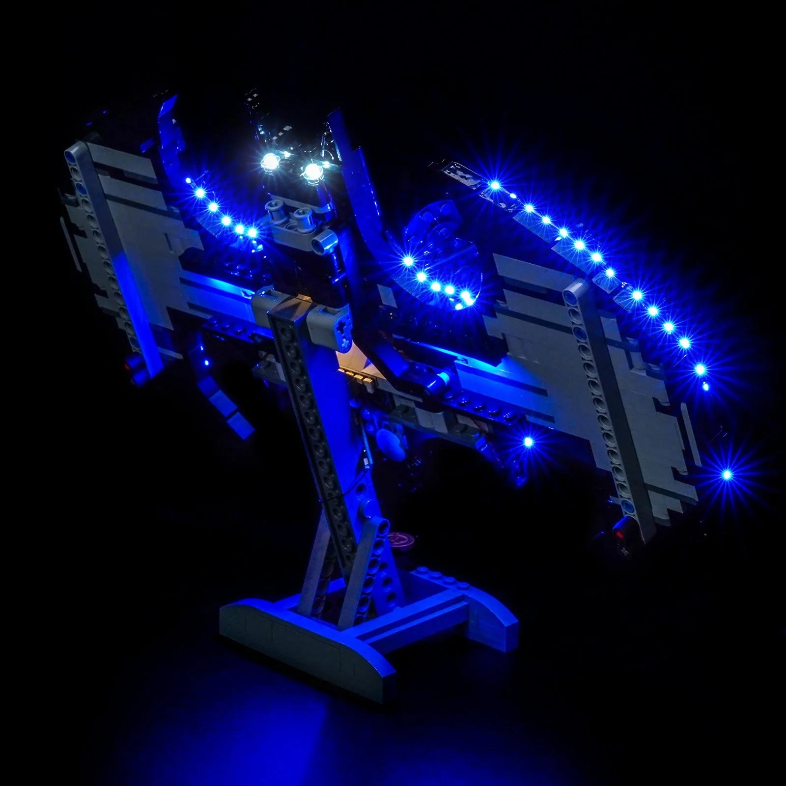LEGO Batman Logo #76330 illuminated at night