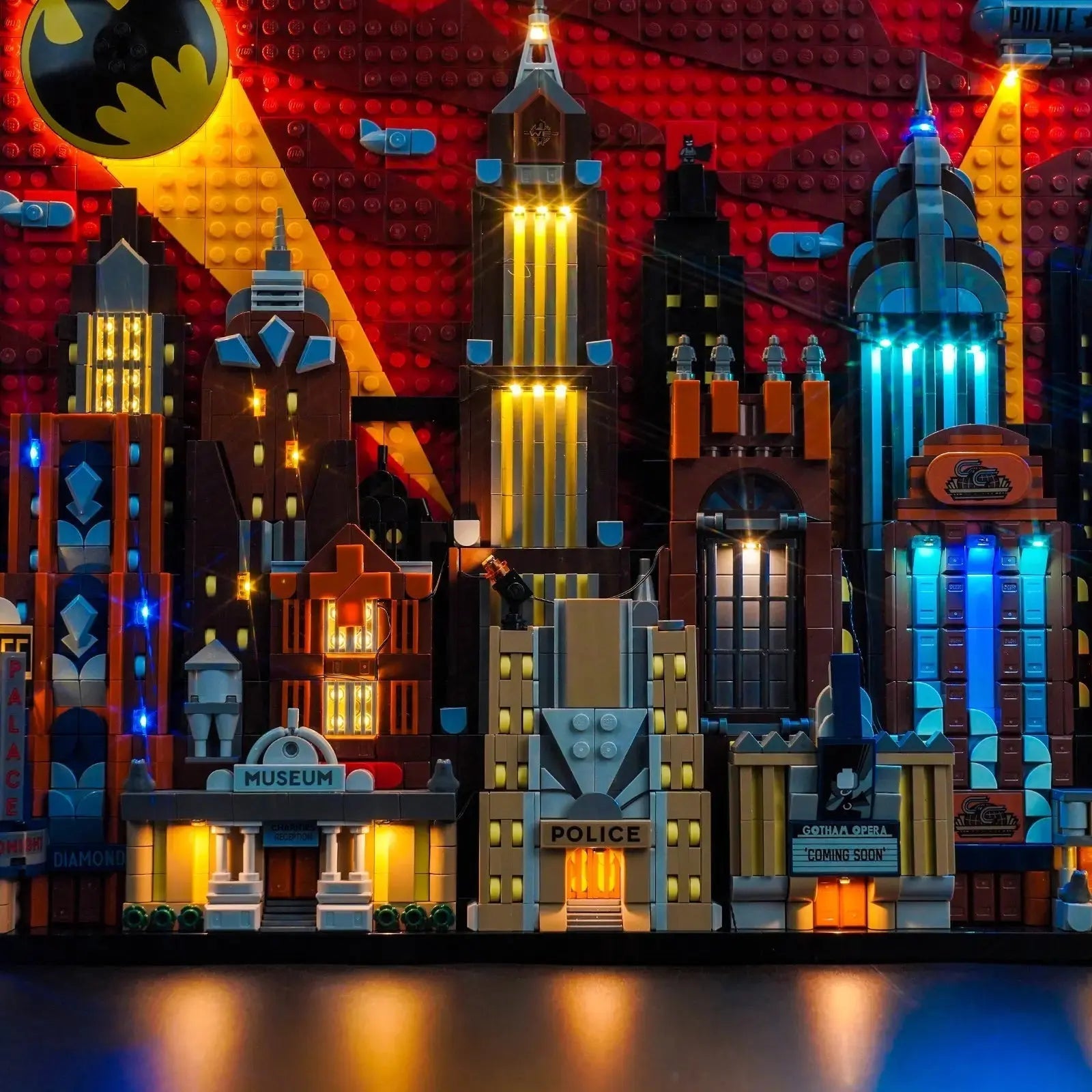 LEGO Batman: The Animated Series Gotham City #76271 LED lighting detail