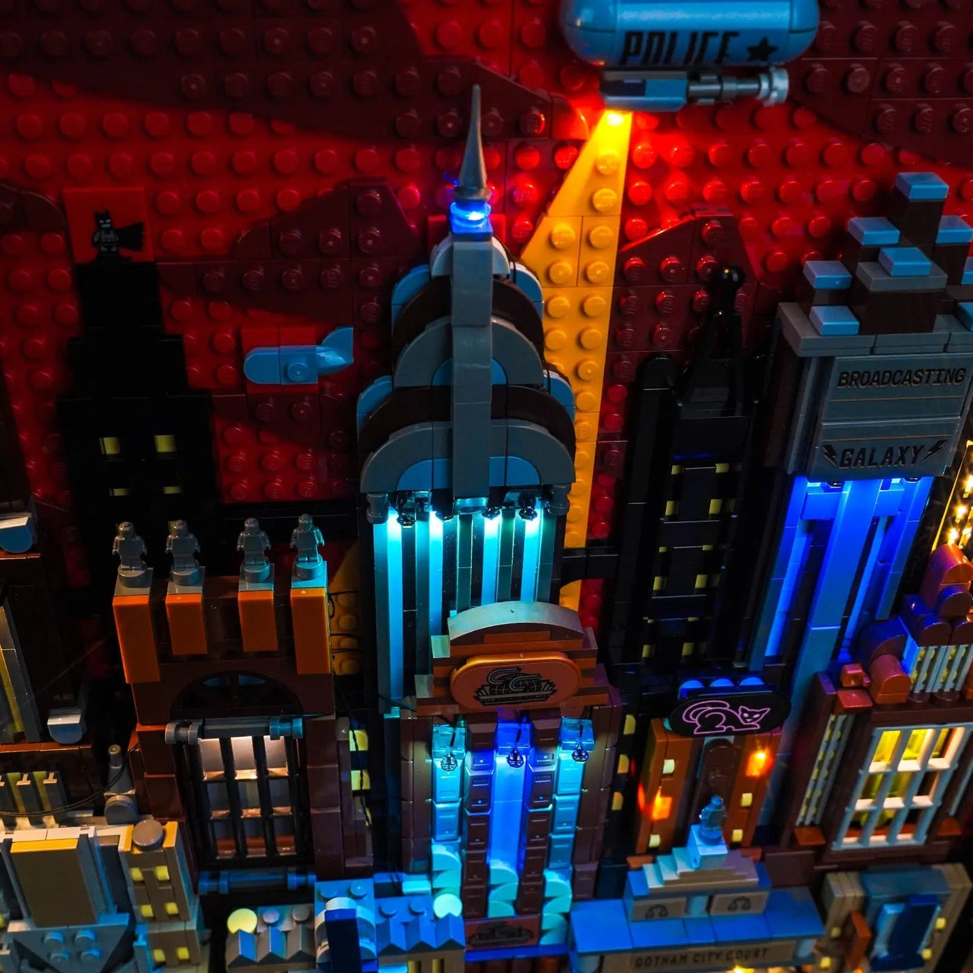 night-mode display glow: Bright My Bricks light kit for LEGO® Batman: The Animated Series Gotham City #76271