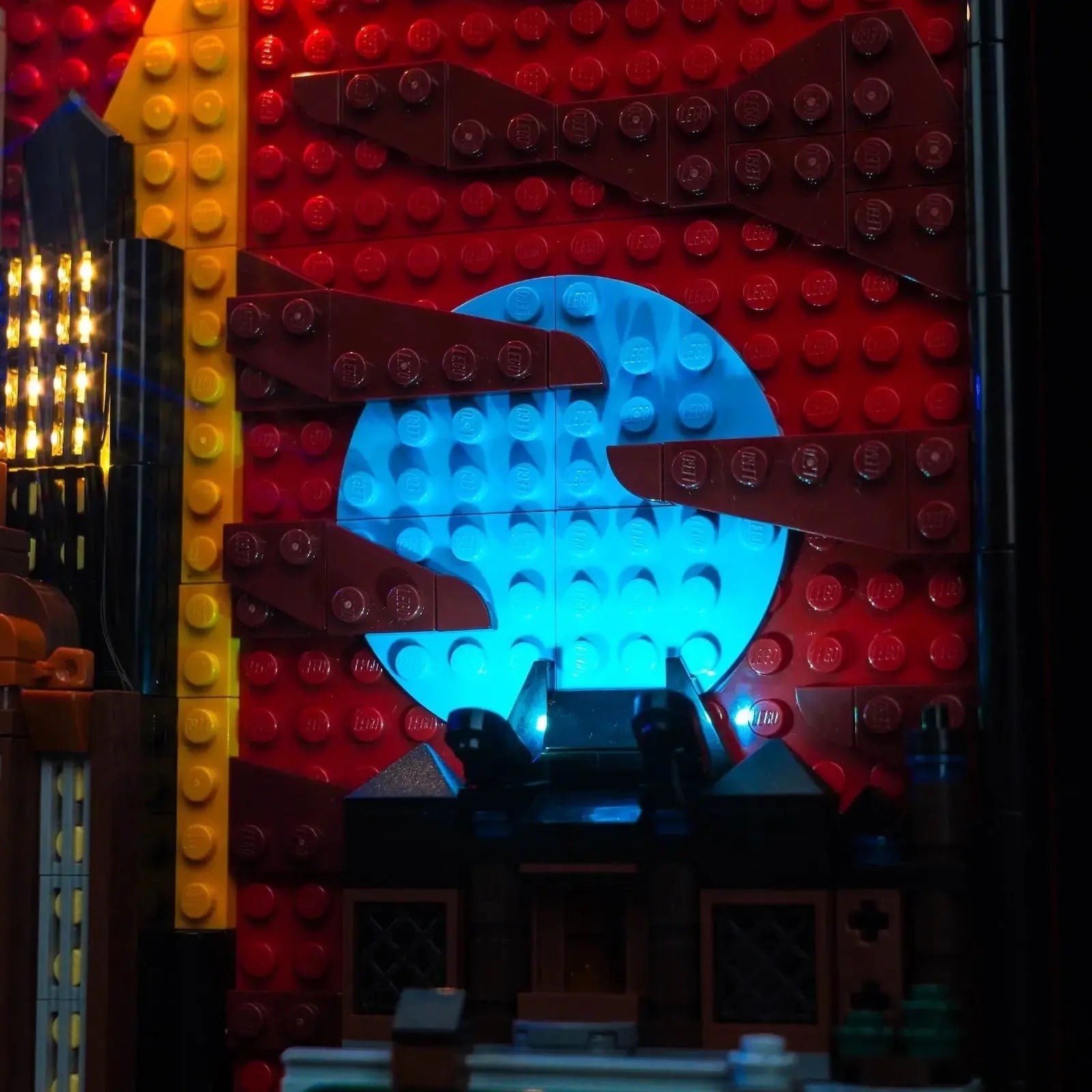 LEGO Batman: The Animated Series Gotham City #76271 lit up - front angle