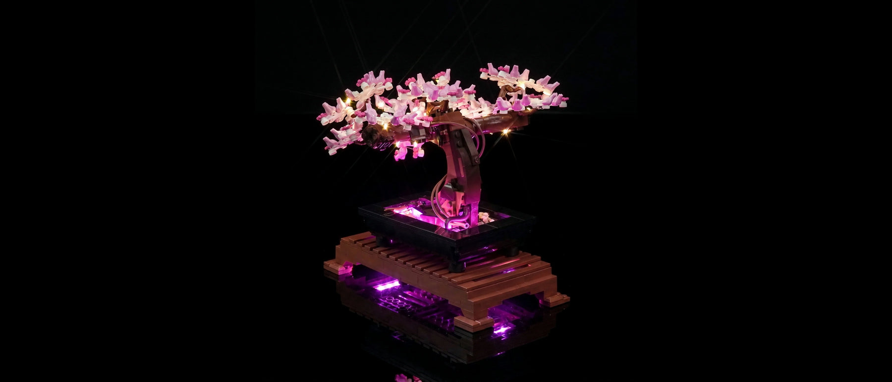 Light Kit for LEGO® Bonsai Tree #10281 — lit with the LED light kit