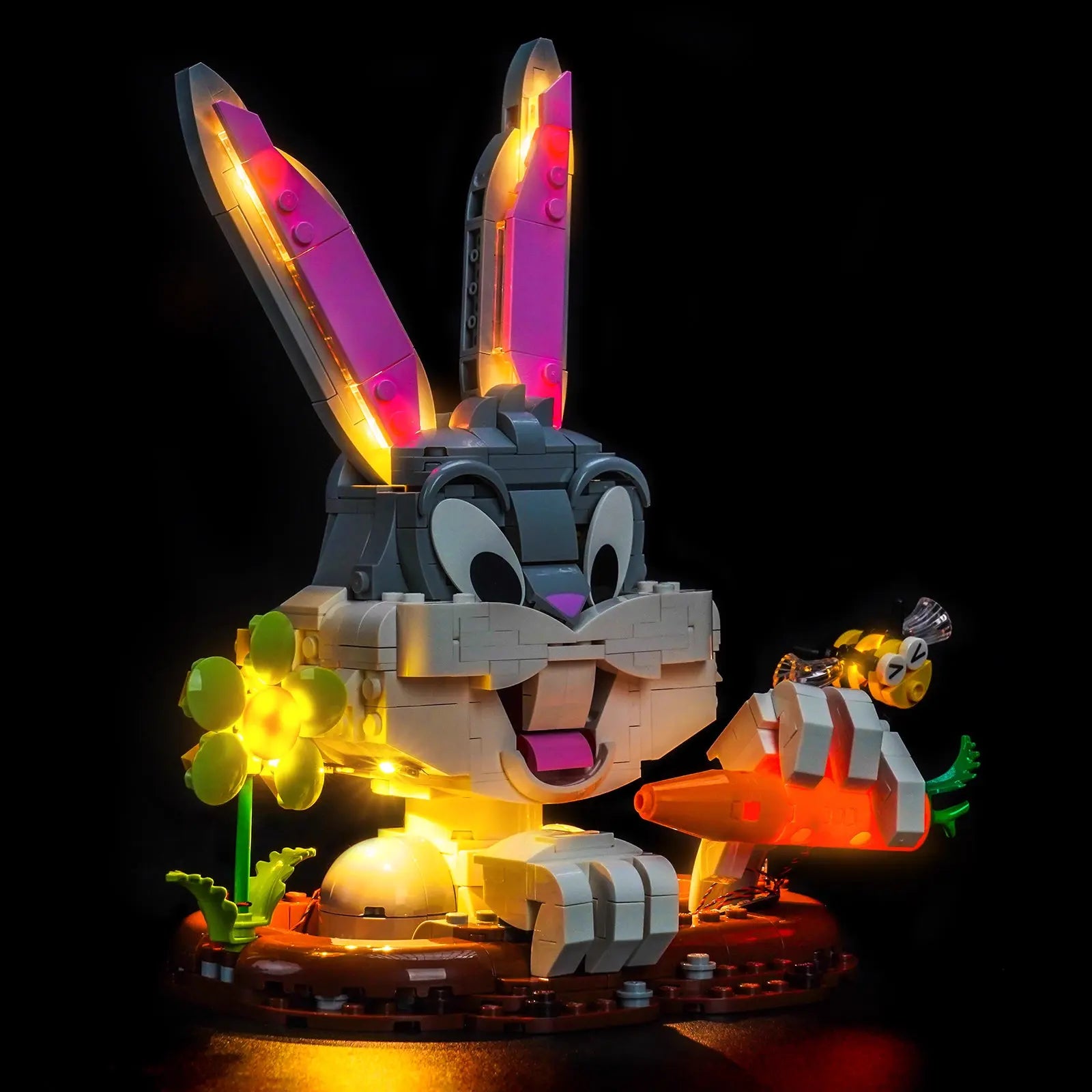 LEGO Bugs Bunny #40920 with LED lights installed