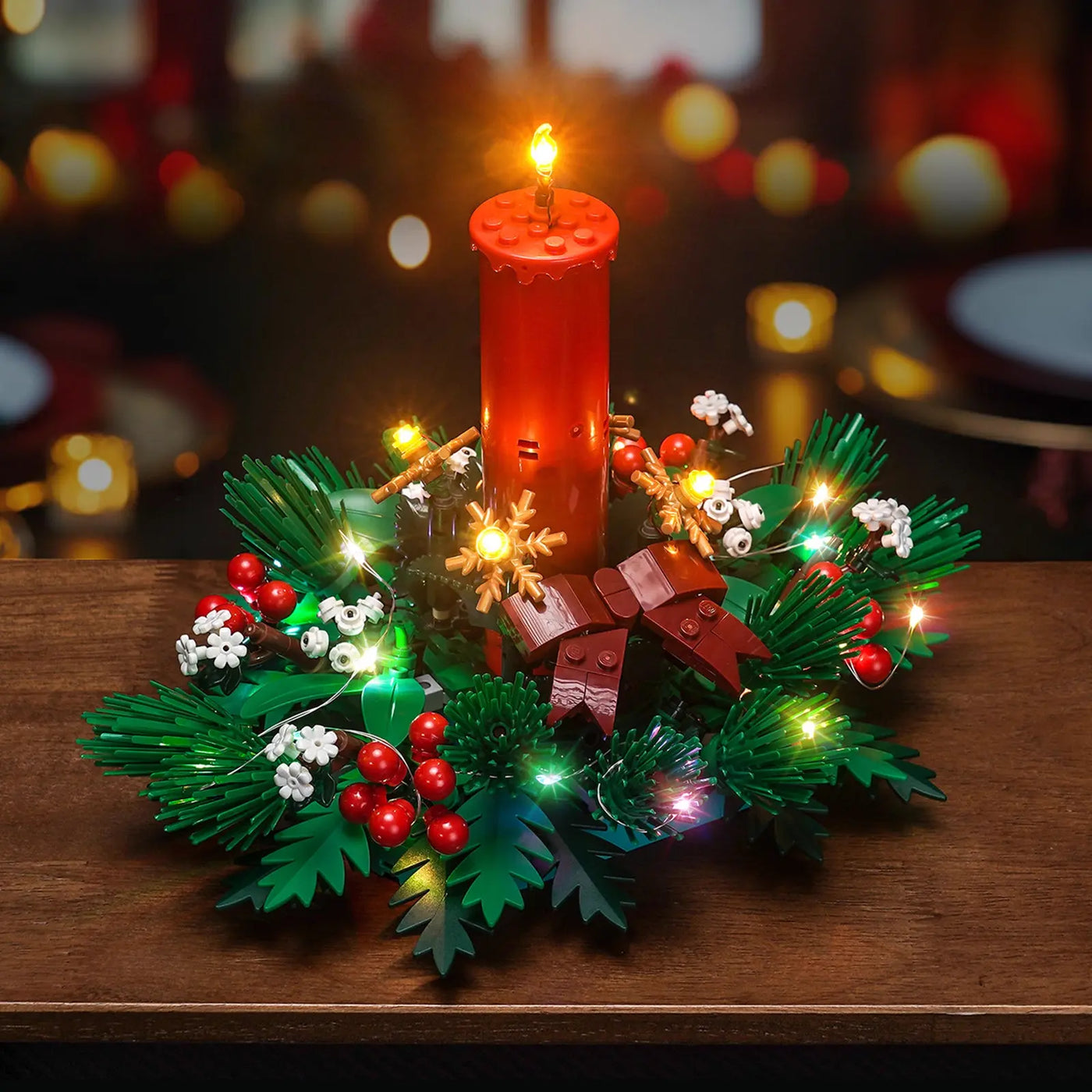 LEGO® Christmas Table Decoration #40743 — night-mode display glow (LED light kit)