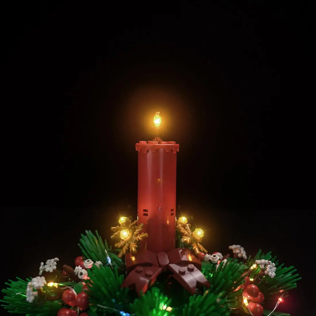 light kit for LEGO® Christmas Table Decoration #40743, brightened interior detail